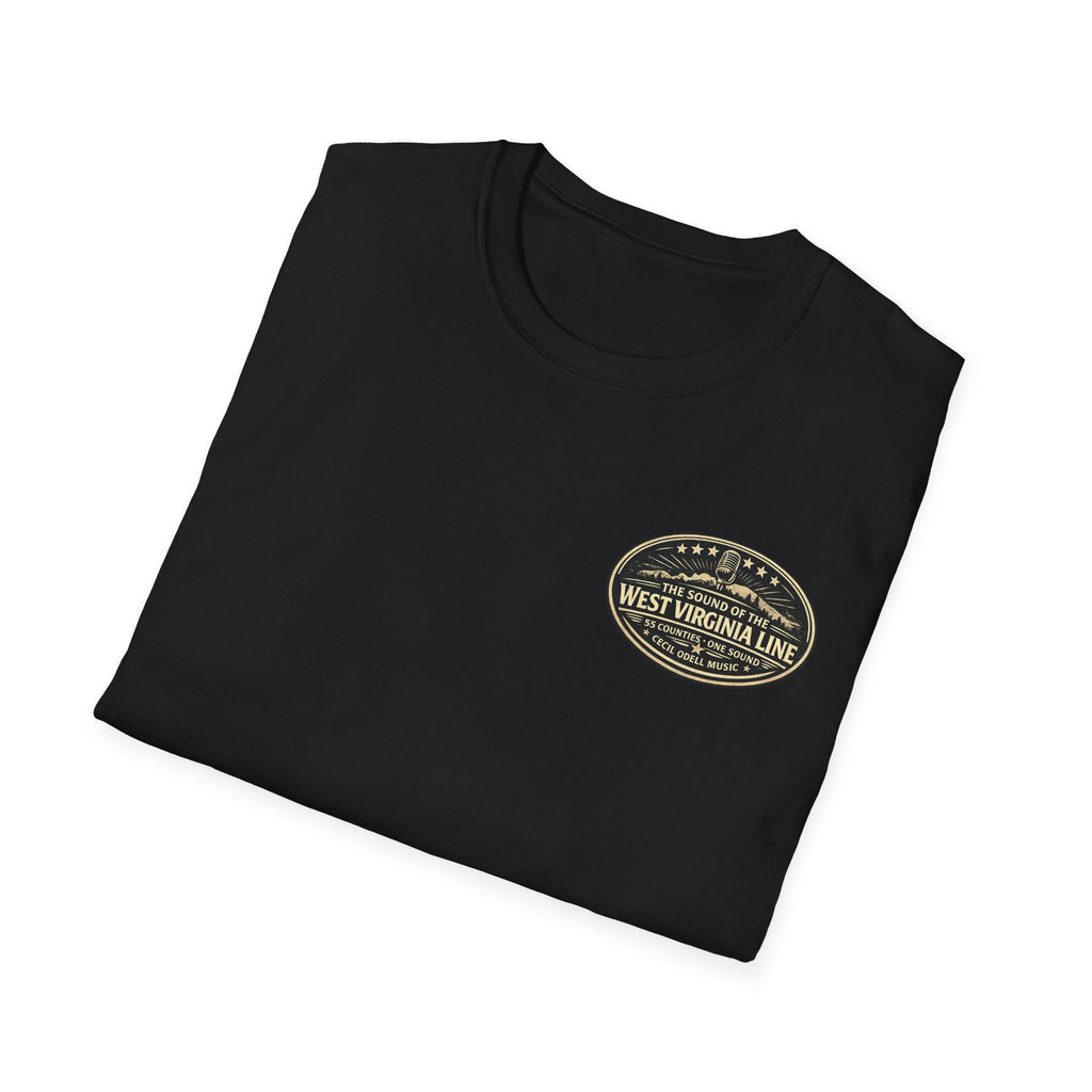 Bradshaw Tribute T-Shirt: West Virginia Line Guitar Music - Cecil Odell Music