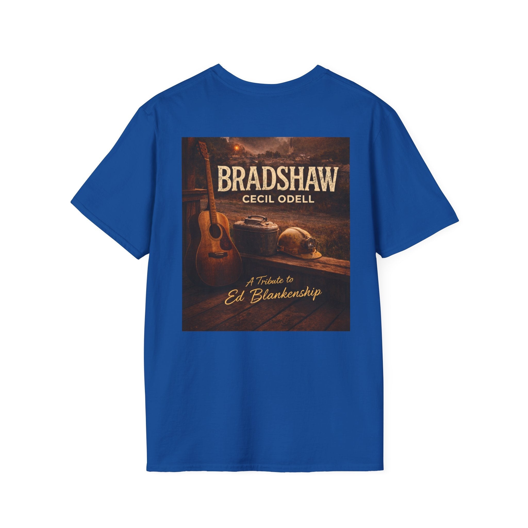 Bradshaw Tribute T-Shirt: West Virginia Line Guitar Music - Cecil Odell Music