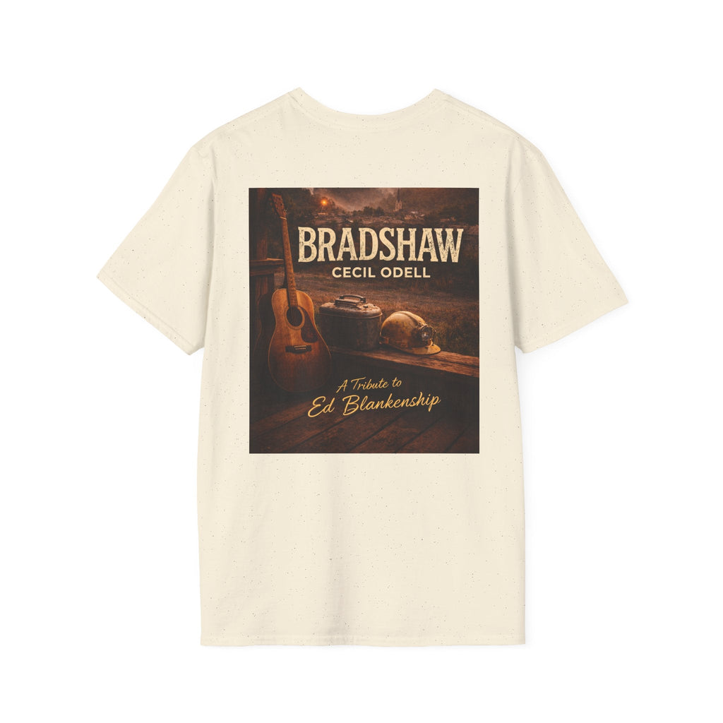 Bradshaw Tribute T-Shirt: West Virginia Line Guitar Music - Cecil Odell Music