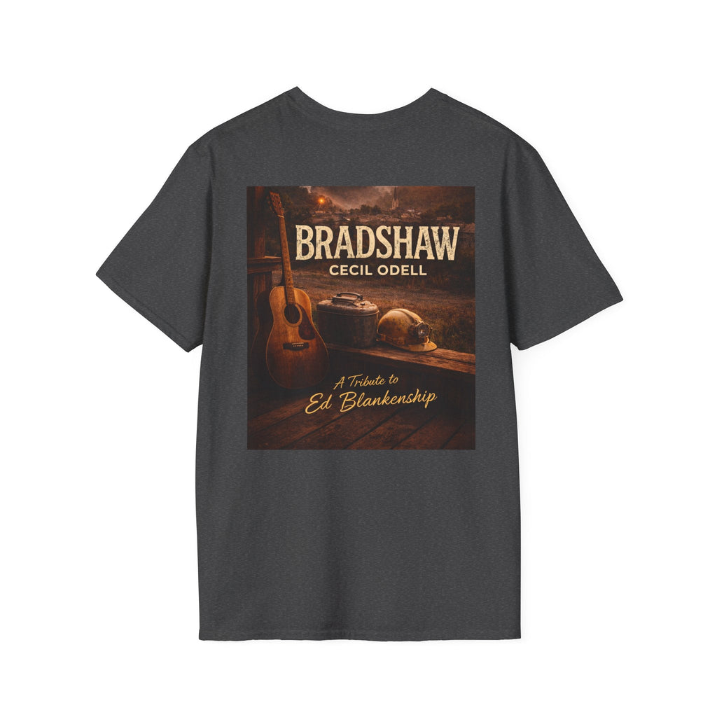 Bradshaw Tribute T-Shirt: West Virginia Line Guitar Music - Cecil Odell Music