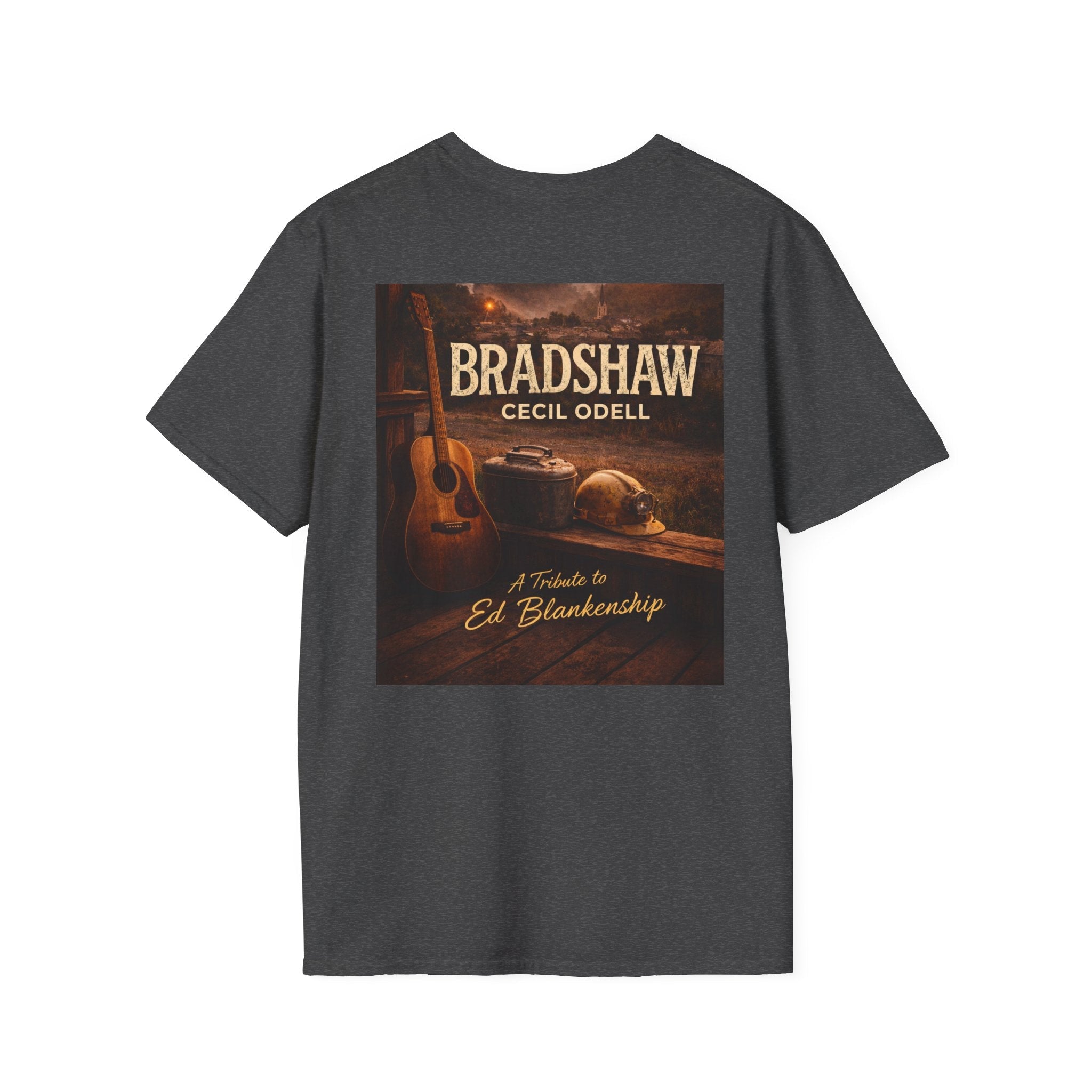 Bradshaw Tribute T-Shirt: West Virginia Line Guitar Music - Cecil Odell Music