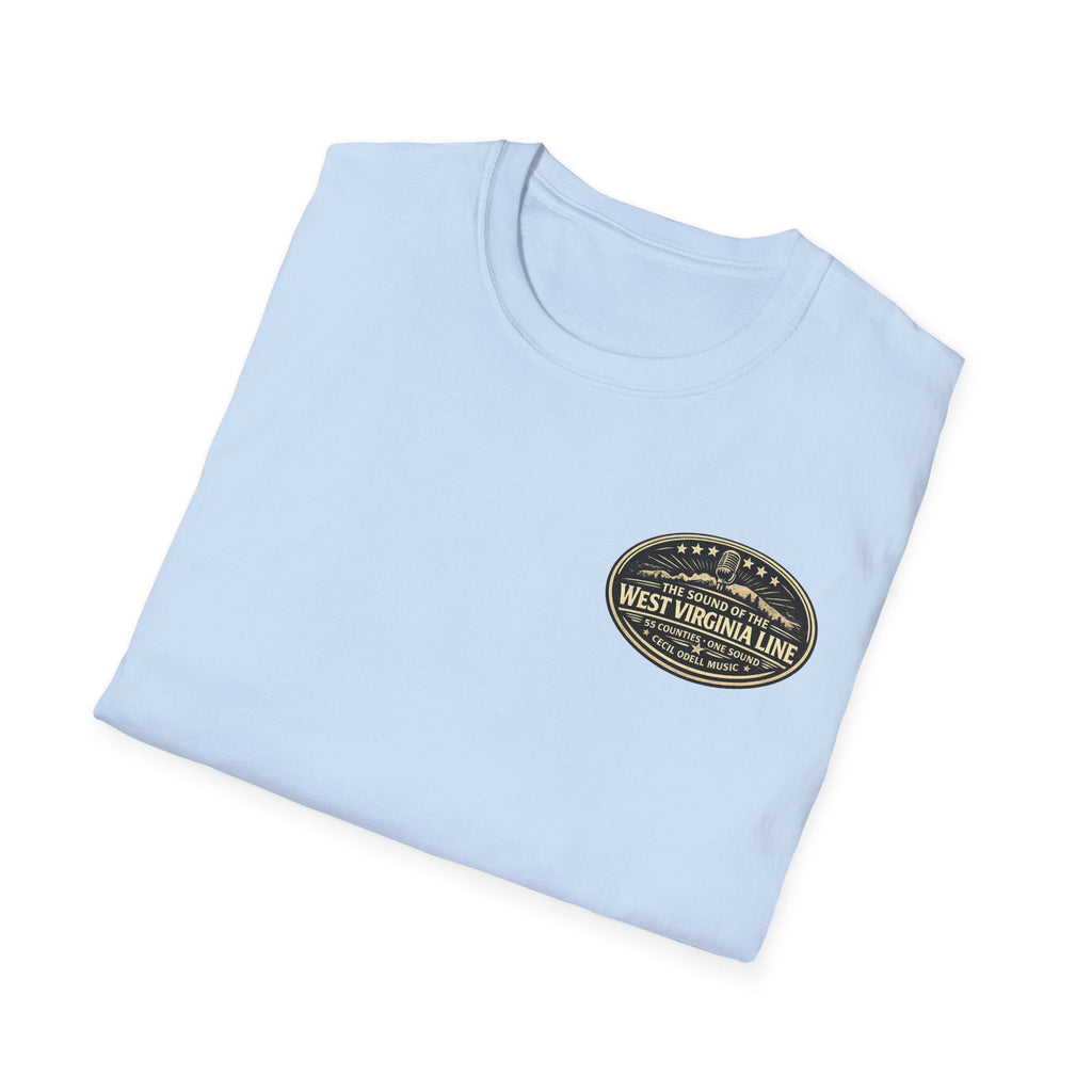 Bradshaw Tribute T-Shirt: West Virginia Line Guitar Music - Cecil Odell Music