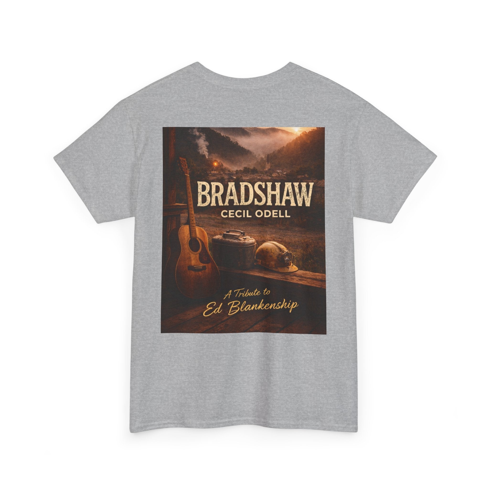 Bradshaw Tribute Tee: 'Bradshaw Cecil Odell' Vintage Guitar & Road Poster T‑Shirt - Cecil Odell Music