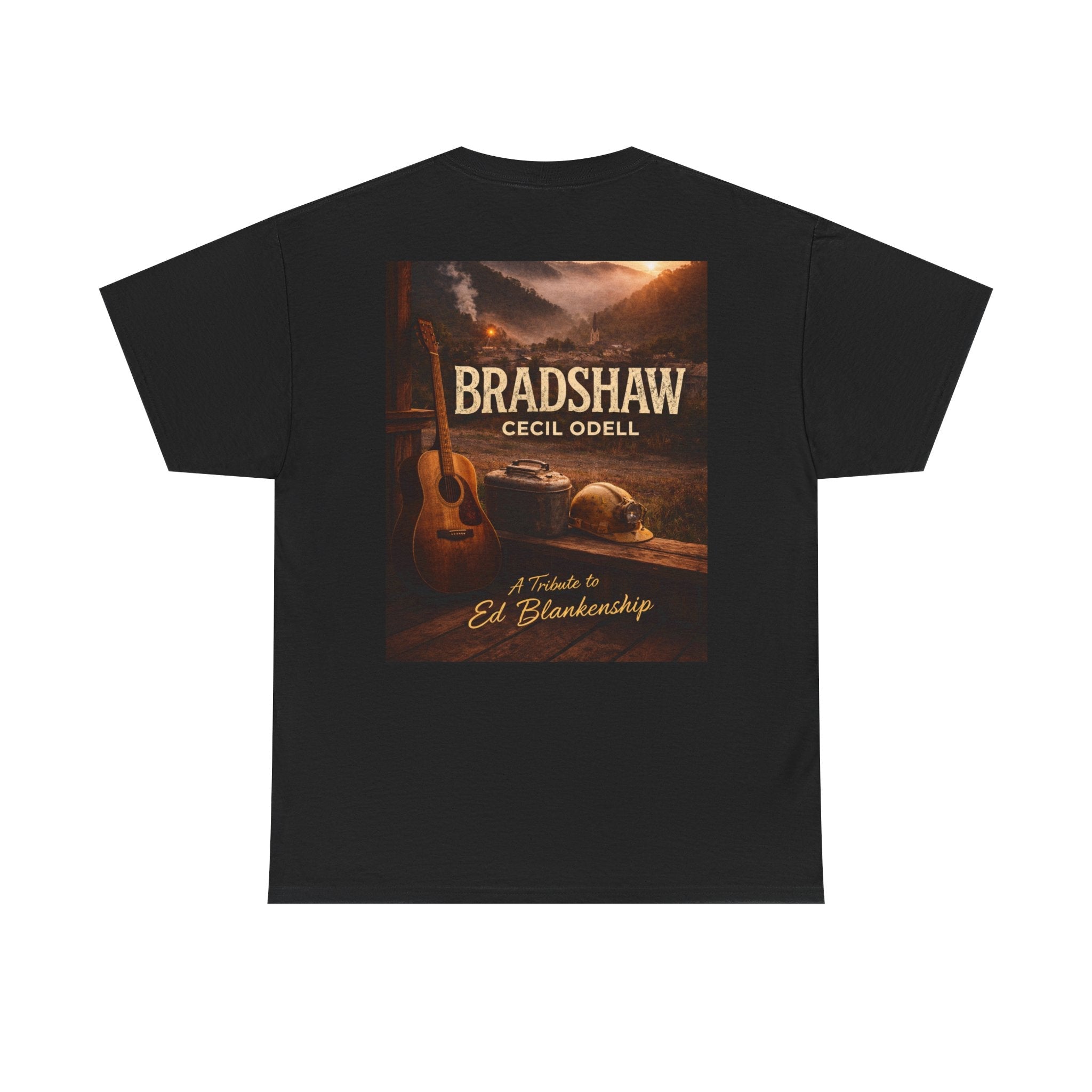 Bradshaw Tribute Tee: 'Bradshaw Cecil Odell' Vintage Guitar & Road Poster T‑Shirt - Cecil Odell Music