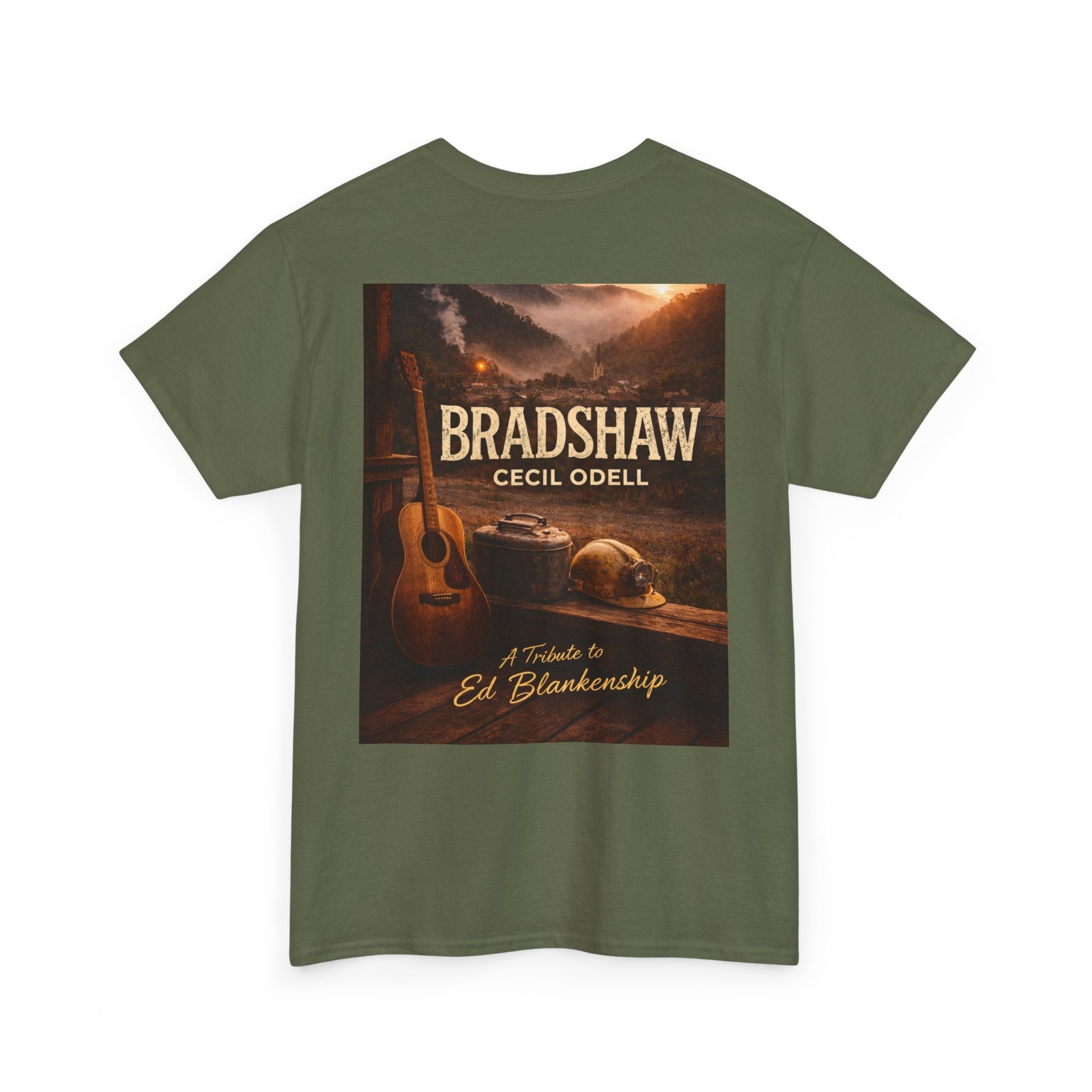 Bradshaw Tribute Tee: 'Bradshaw Cecil Odell' Vintage Guitar & Road Poster T‑Shirt - Cecil Odell Music