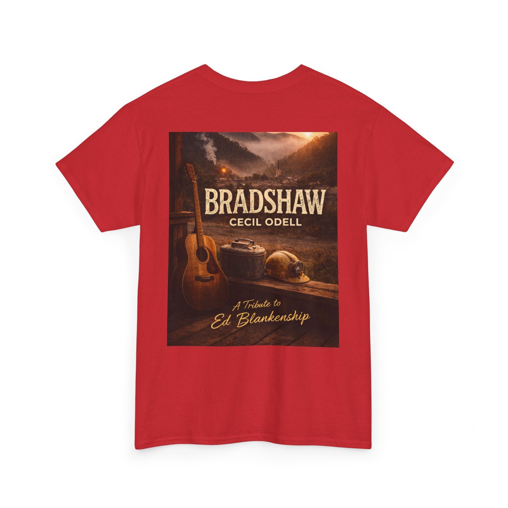 Bradshaw Tribute Tee: 'Bradshaw Cecil Odell' Vintage Guitar & Road Poster T‑Shirt - Cecil Odell Music