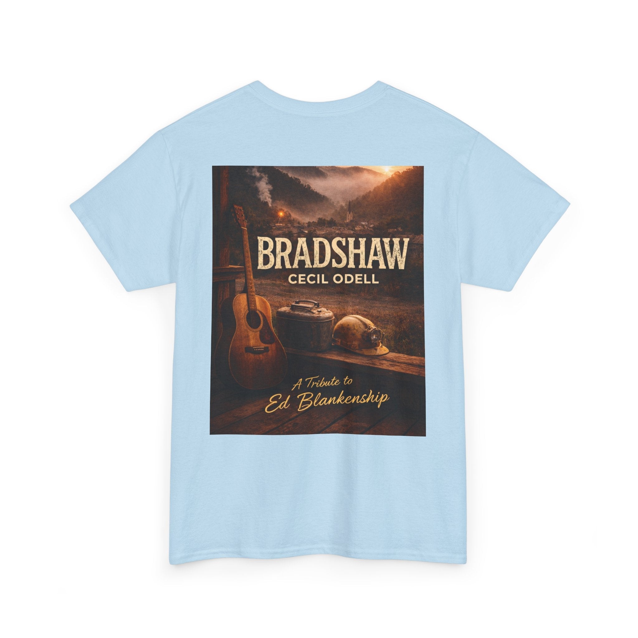 Bradshaw Tribute Tee: 'Bradshaw Cecil Odell' Vintage Guitar & Road Poster T‑Shirt - Cecil Odell Music