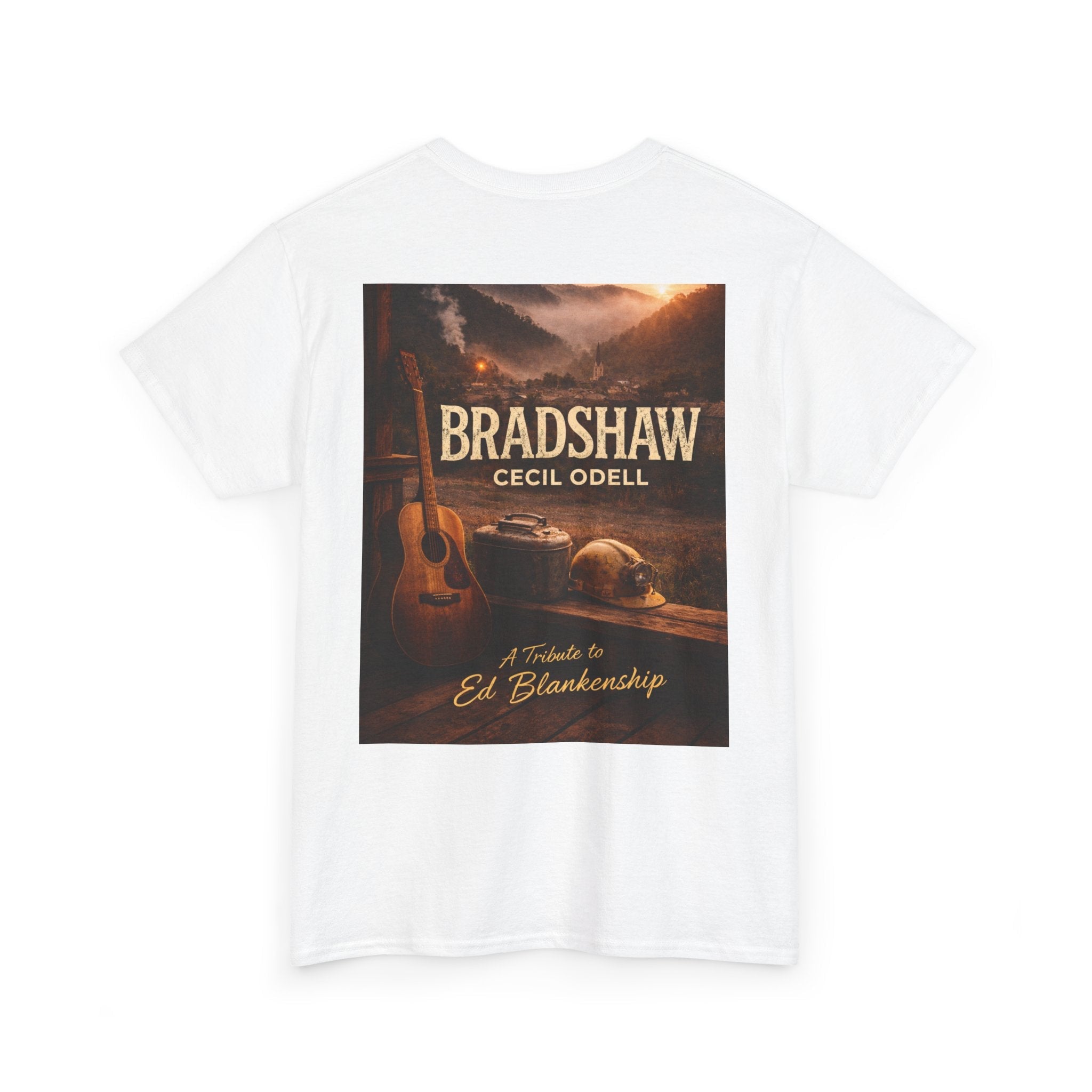 Bradshaw Tribute Tee: 'Bradshaw Cecil Odell' Vintage Guitar & Road Poster T‑Shirt - Cecil Odell Music