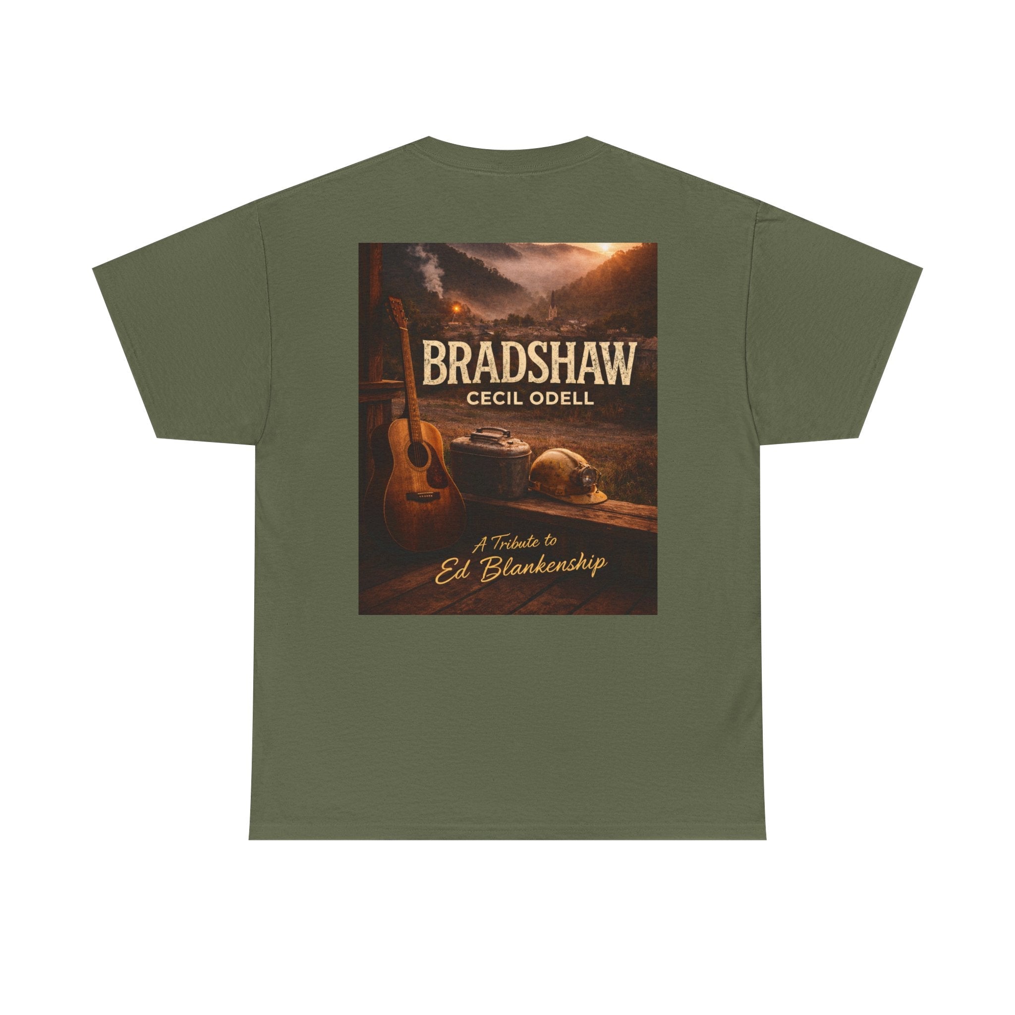 Bradshaw Tribute Tee: 'Bradshaw Cecil Odell' Vintage Guitar & Road Poster T‑Shirt - Cecil Odell Music