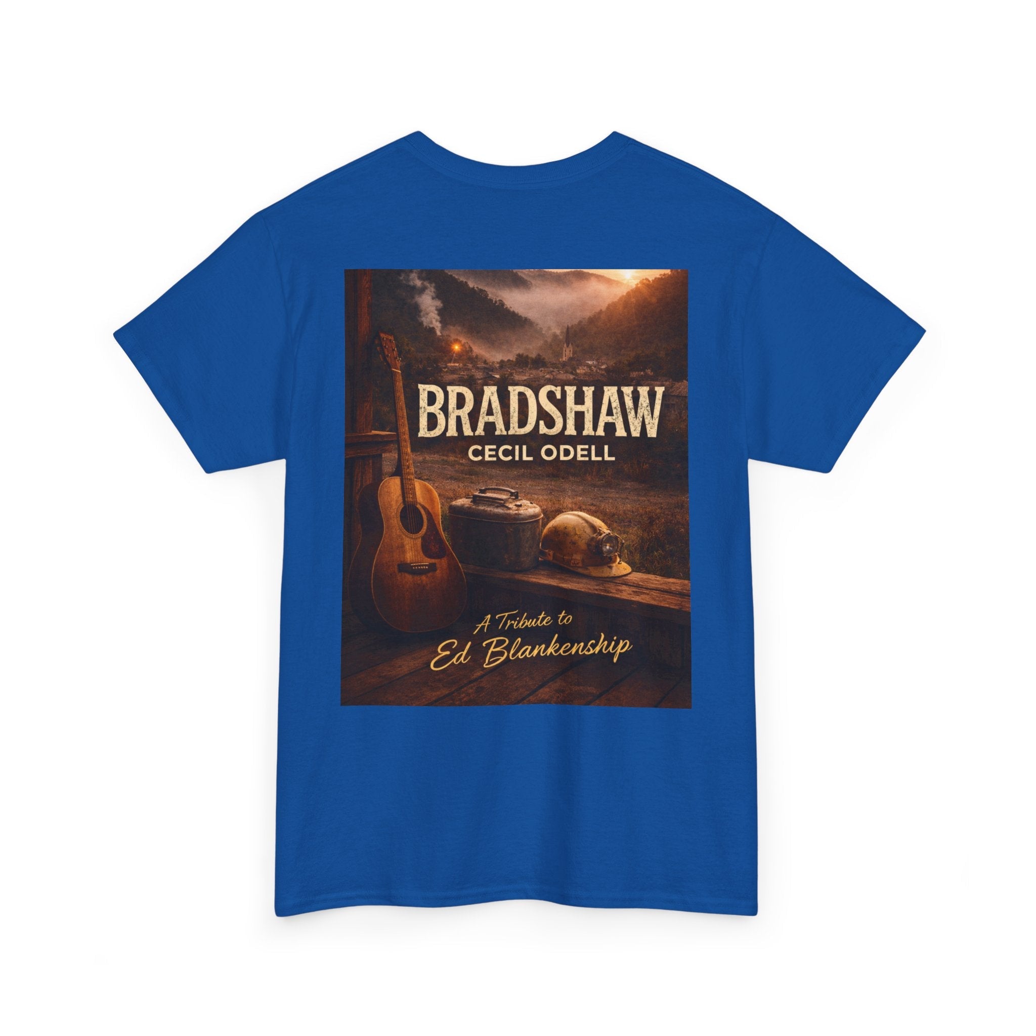 Bradshaw Tribute Tee: 'Bradshaw Cecil Odell' Vintage Guitar & Road Poster T‑Shirt - Cecil Odell Music