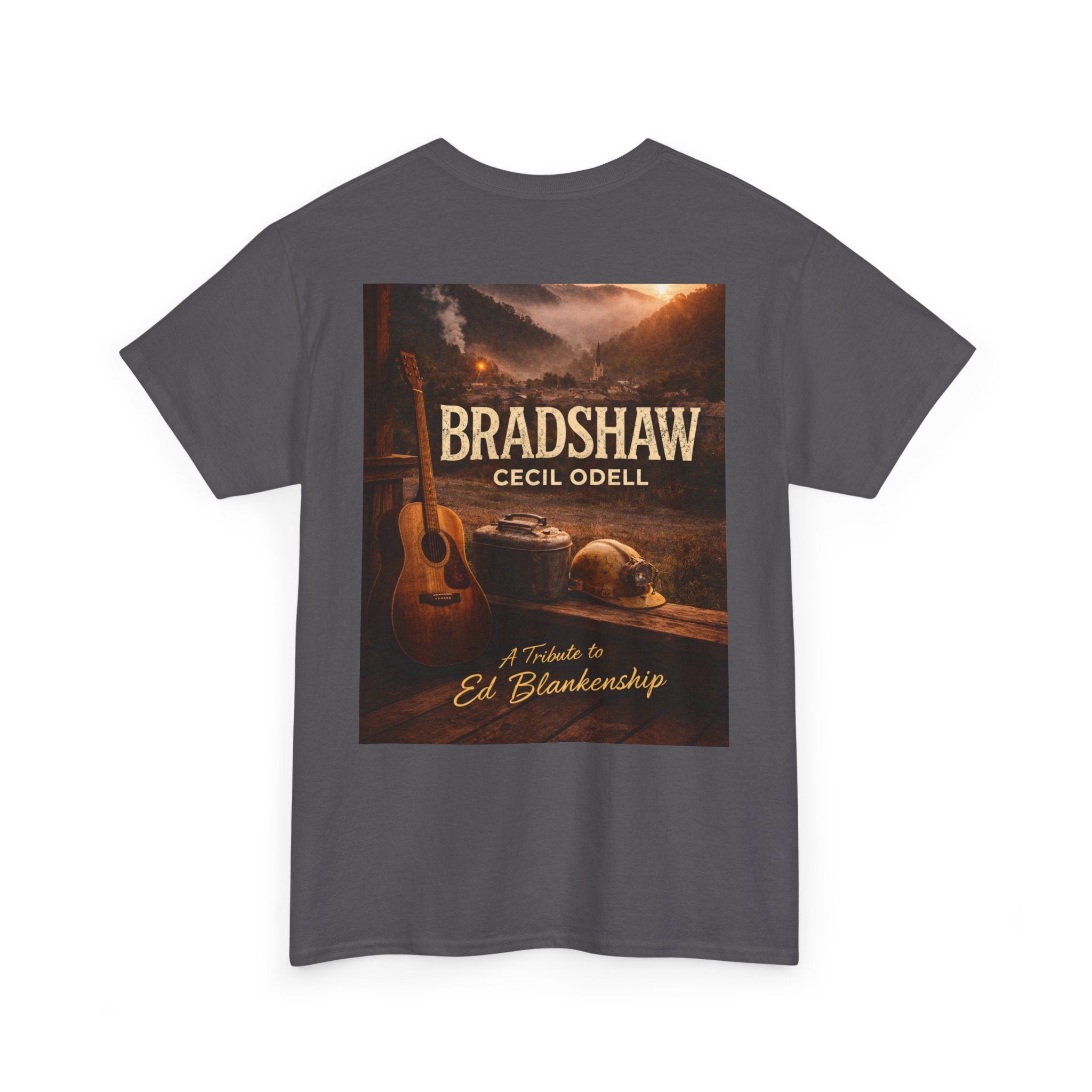 Bradshaw Tribute Tee: 'Bradshaw Cecil Odell' Vintage Guitar & Road Poster T‑Shirt - Cecil Odell Music