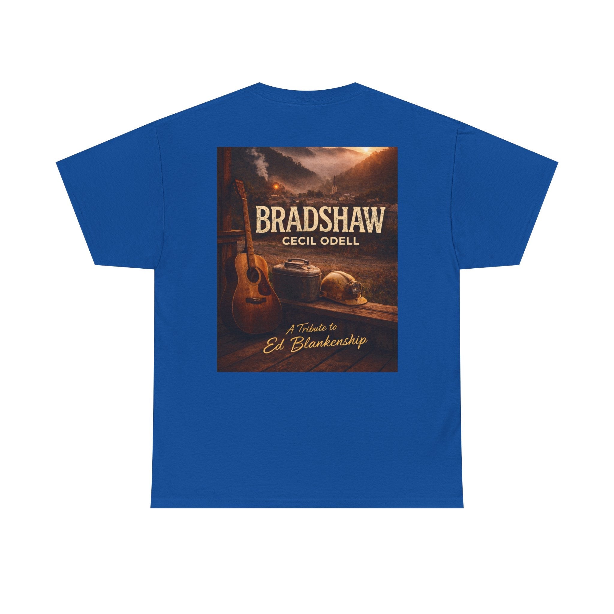 Bradshaw Tribute Tee: 'Bradshaw Cecil Odell' Vintage Guitar & Road Poster T‑Shirt - Cecil Odell Music