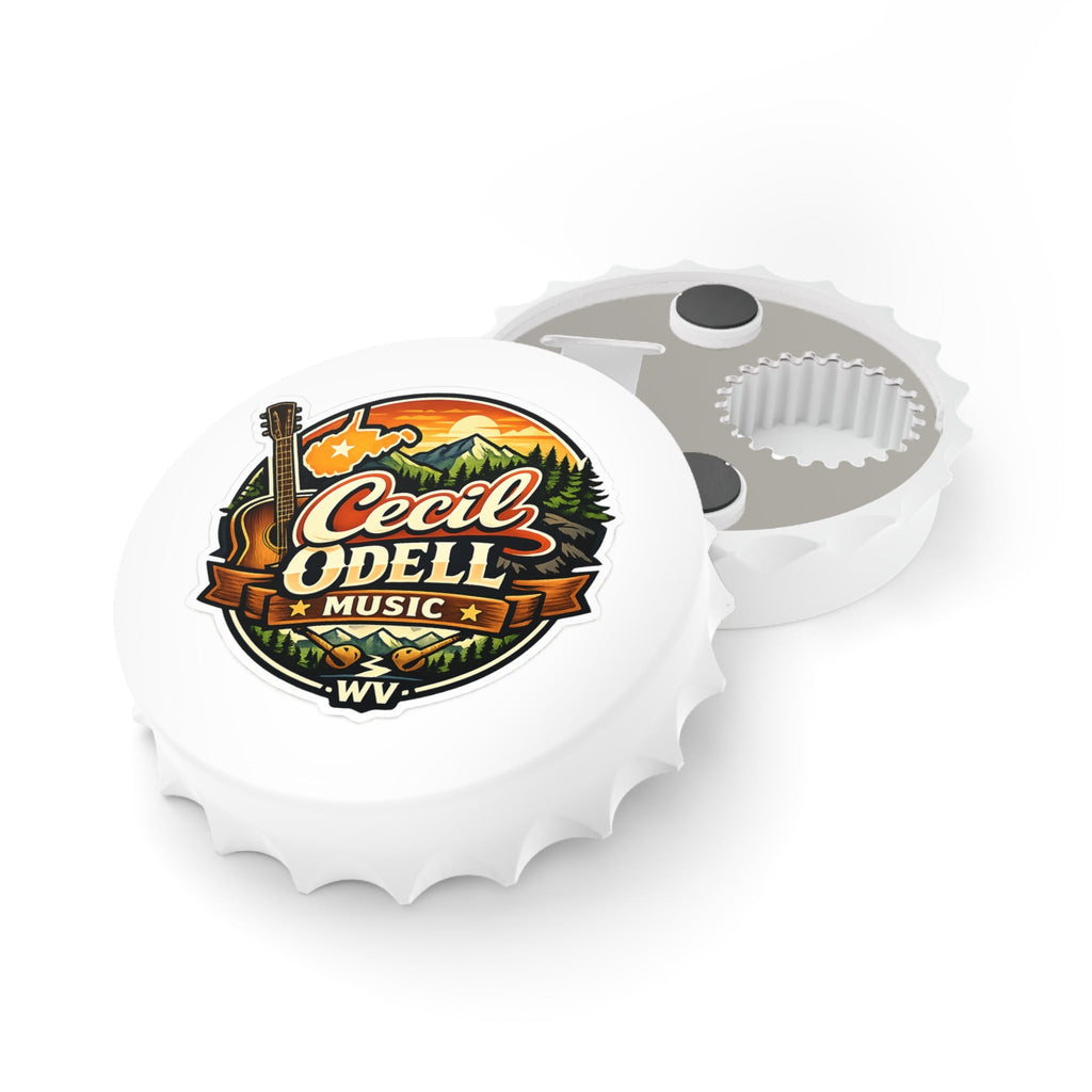 Cecil Odell Music Bottle Opener: WV Mountain Guitar Logo - Cecil Odell Music