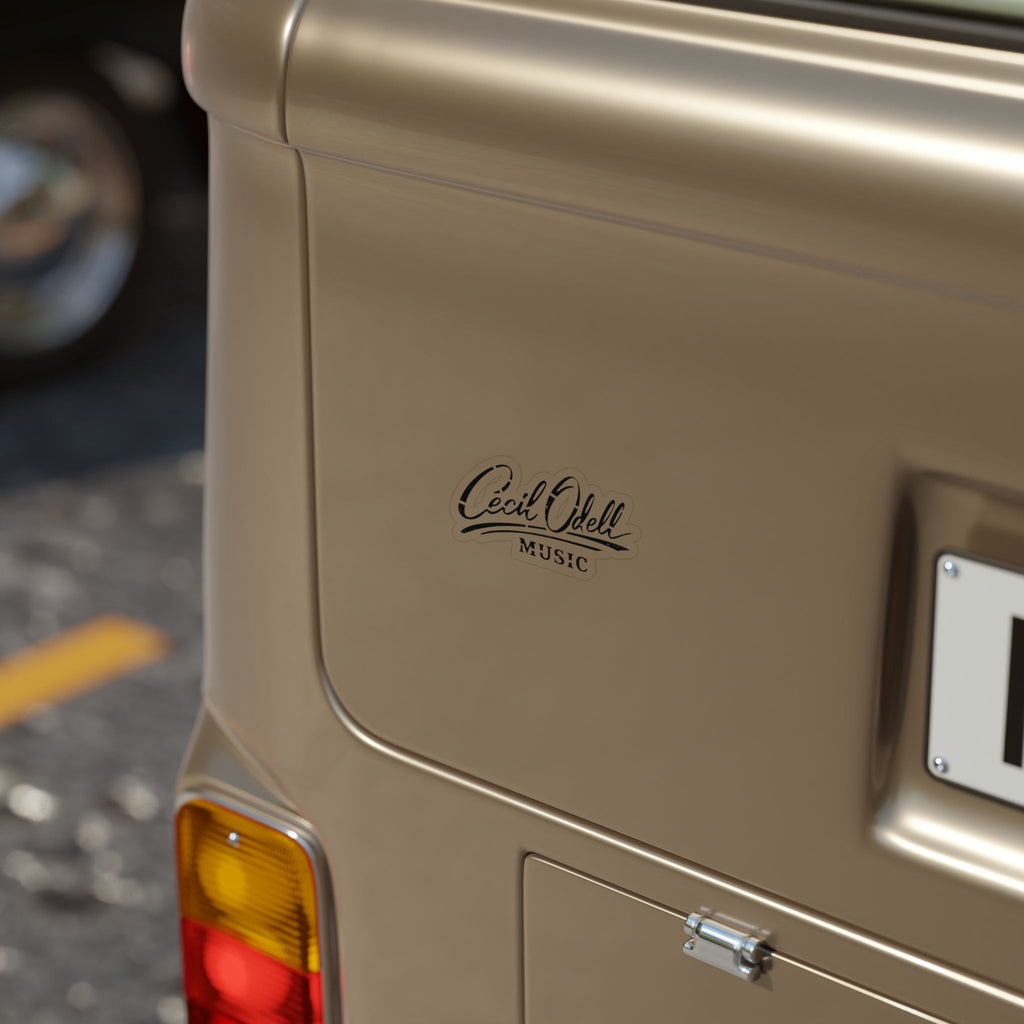 Cecil Odell Music Die - Cut Transparent Outdoor Sticker - Cecil Odell Music