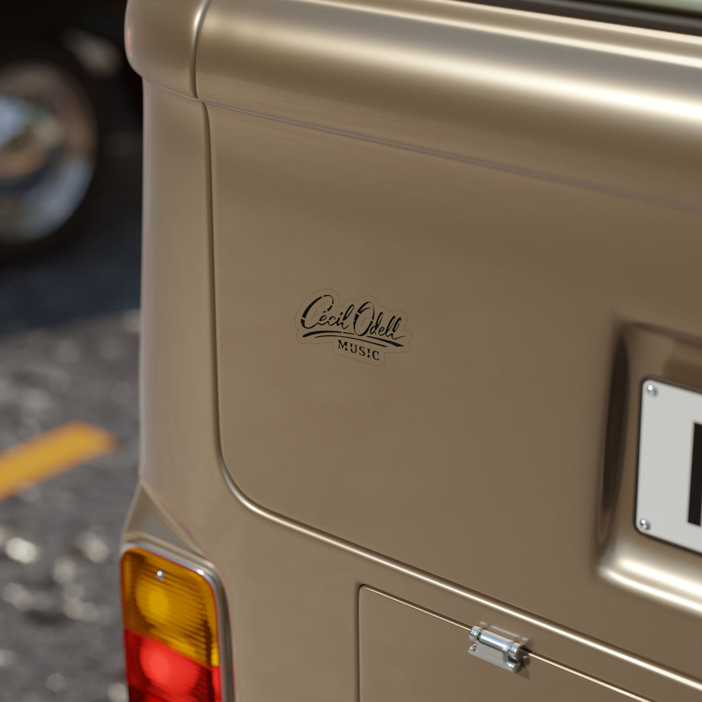 Cecil Odell Music Die - Cut Transparent Outdoor Sticker - Cecil Odell Music