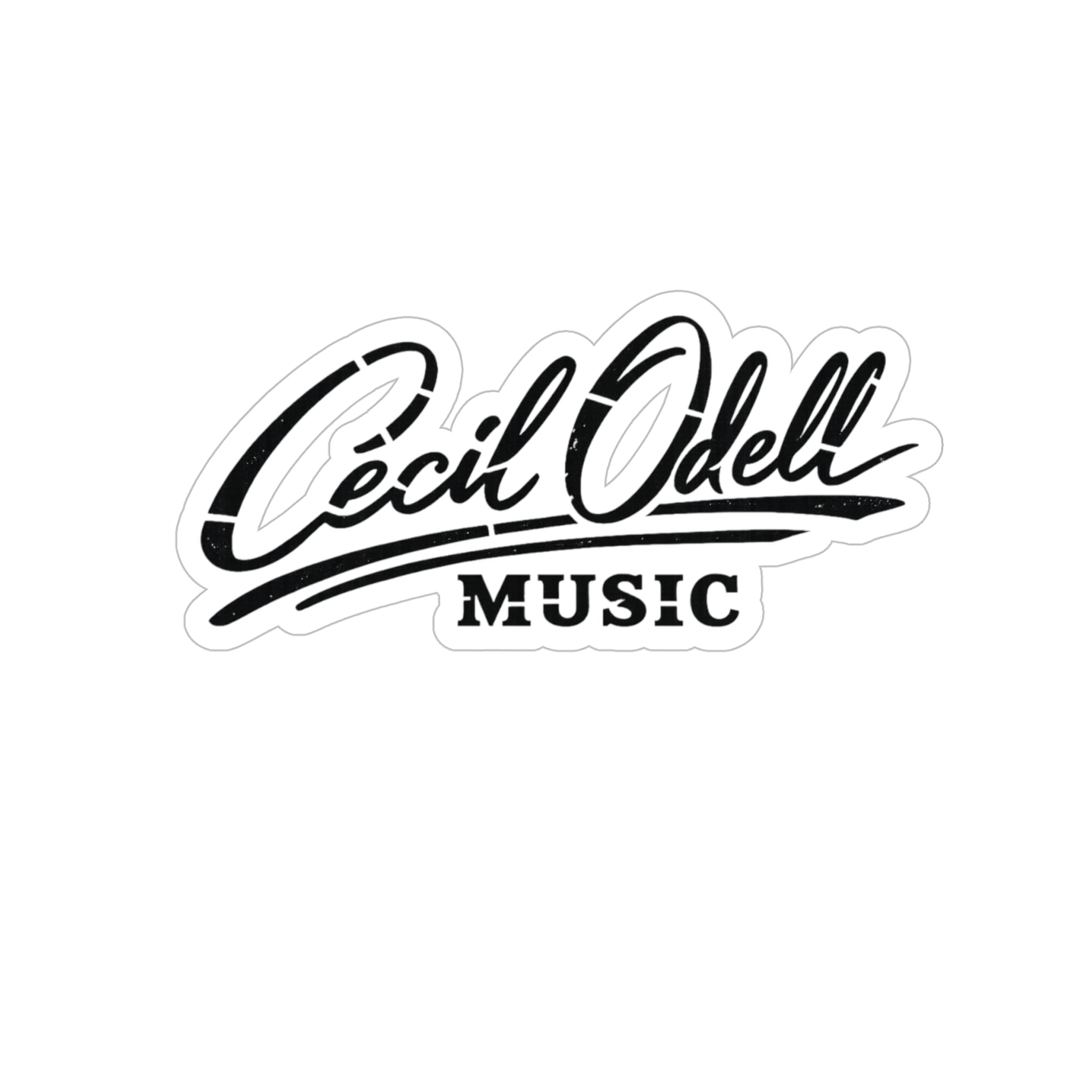 Cecil Odell Music Die - Cut Transparent Outdoor Sticker - Cecil Odell Music