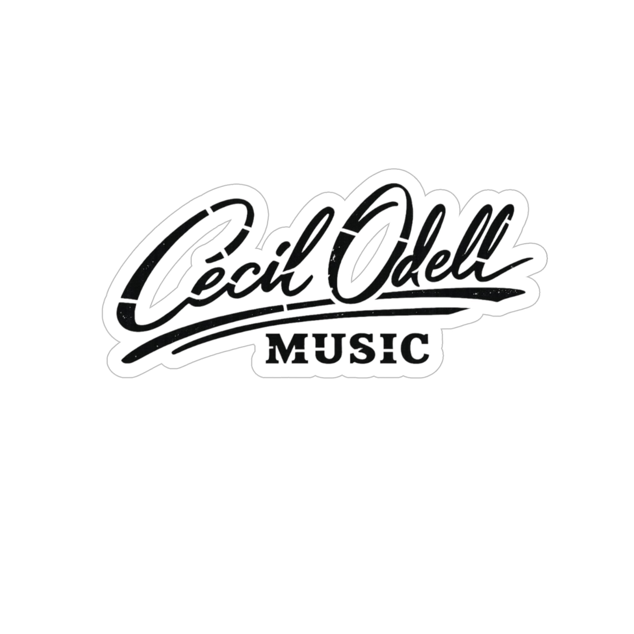 Cecil Odell Music Die - Cut Transparent Outdoor Sticker - Cecil Odell Music