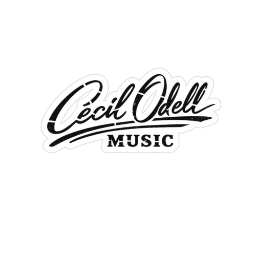 Cecil Odell Music Die - Cut Transparent Outdoor Sticker - Cecil Odell Music