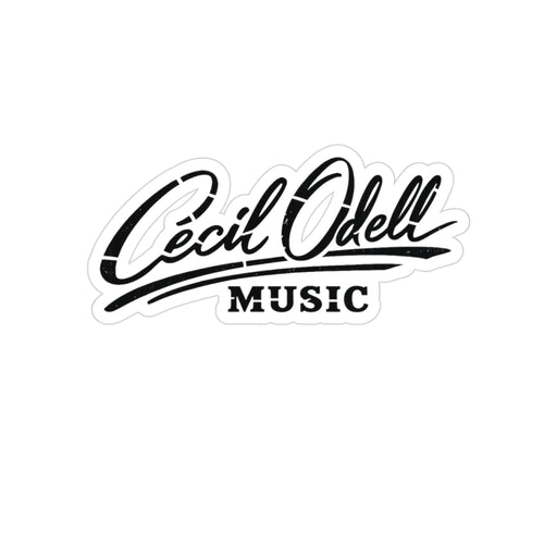 Cecil Odell Music Die - Cut Transparent Outdoor Sticker - Cecil Odell Music