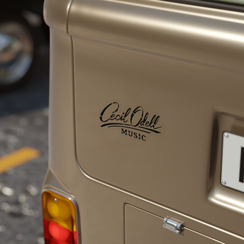 Cecil Odell Music Die - Cut Transparent Outdoor Sticker - Cecil Odell Music