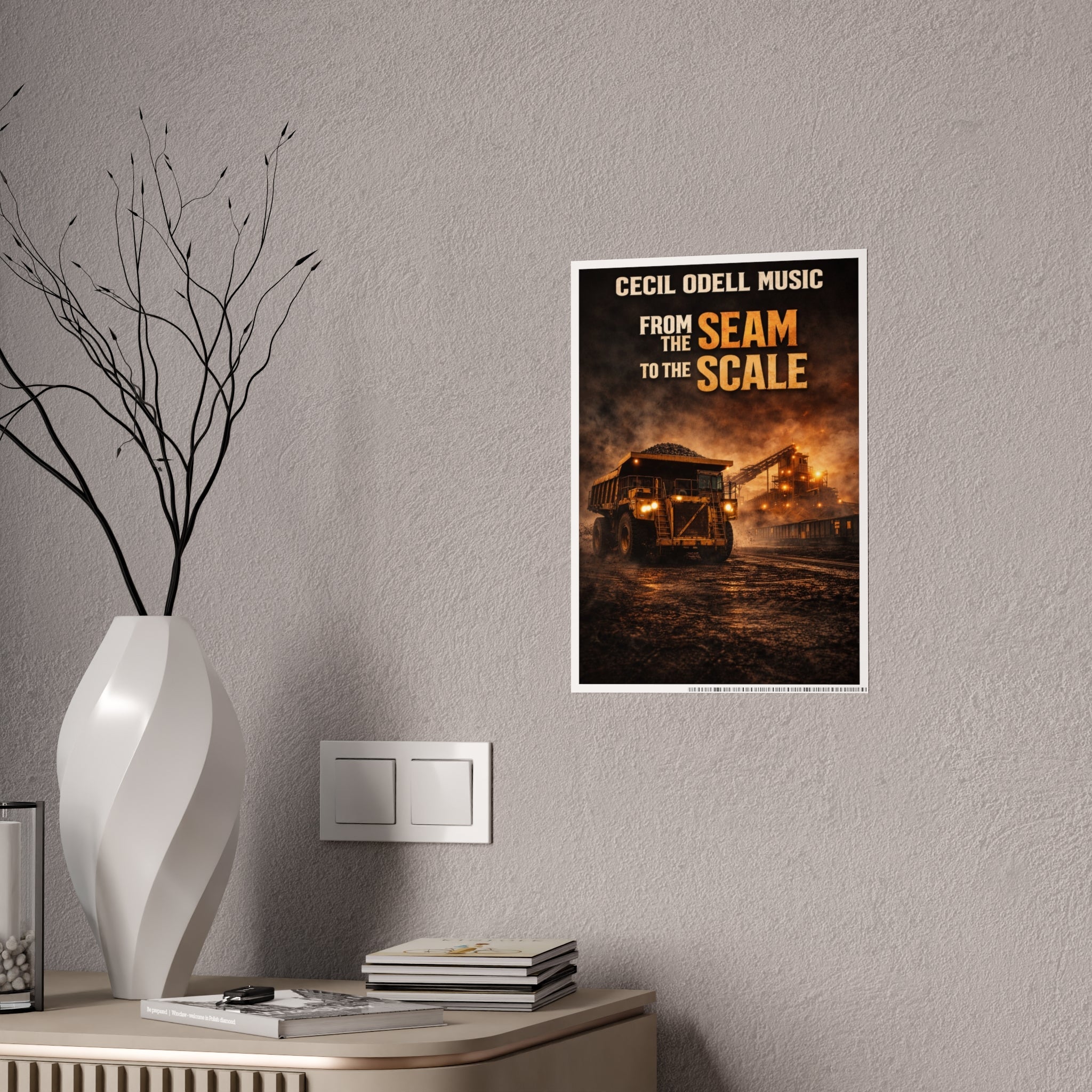 Cecil Odell Music “From the Seam to the Scale” Gloss Poster: Industrial Mining Art Print - Cecil Odell Music