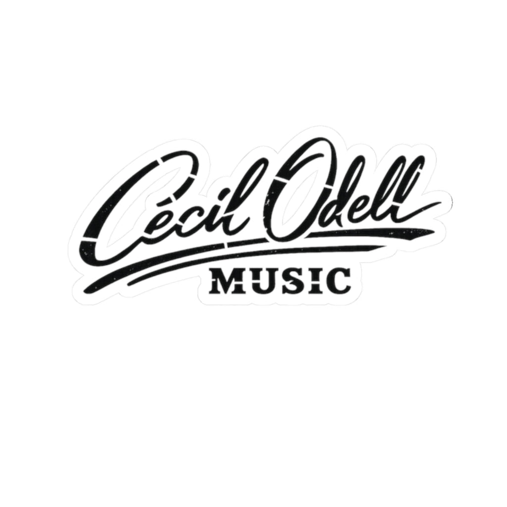 Cecil Odell Music Sticker: Script Logo Kiss - Cut Vinyl - Cecil Odell Music