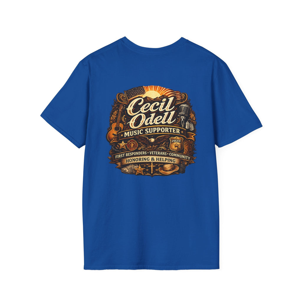 Cecil Odell Music Supporter Tee: Honoring First Responders & Veterans - Cecil Odell Music