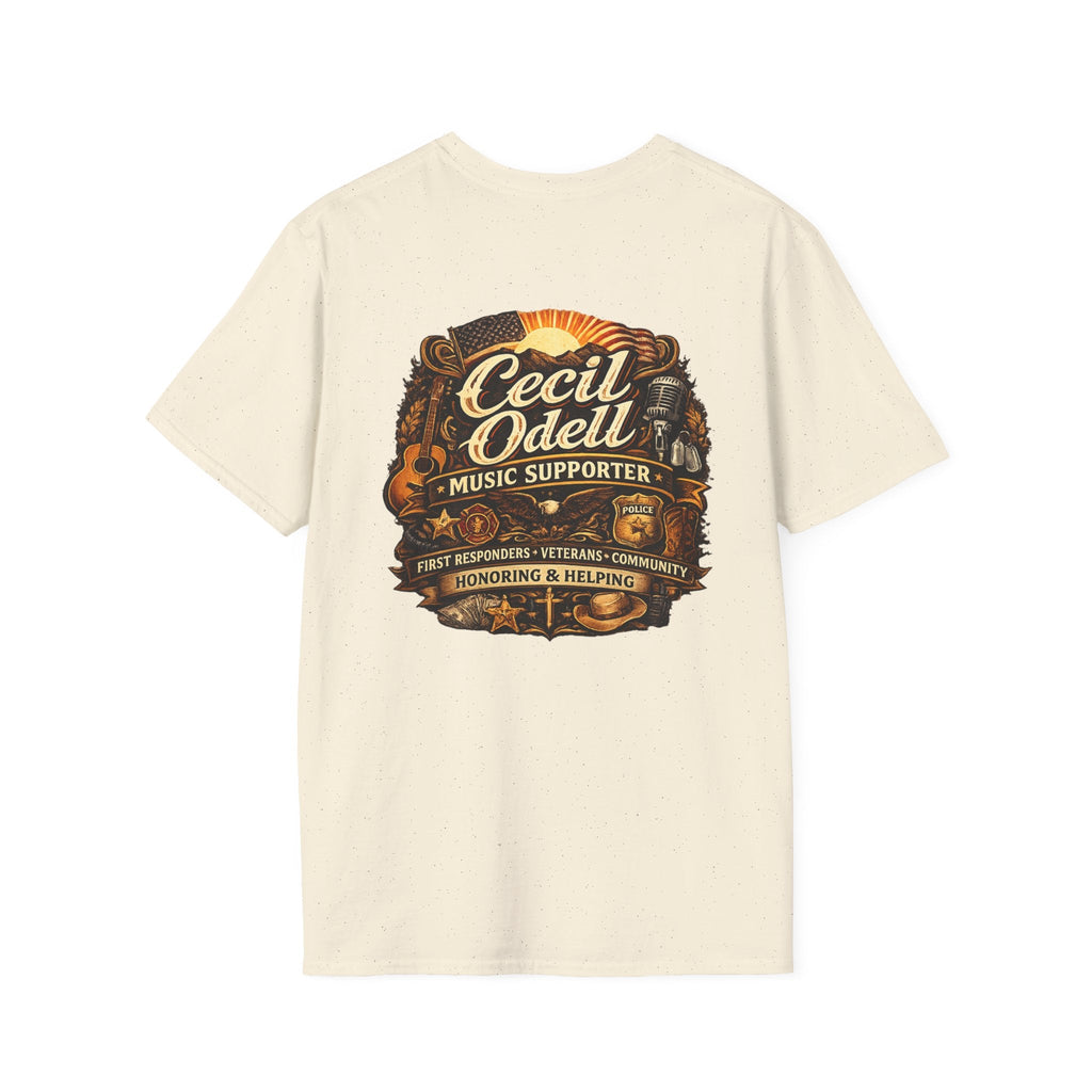 Cecil Odell Music Supporter Tee: Honoring First Responders & Veterans - Cecil Odell Music