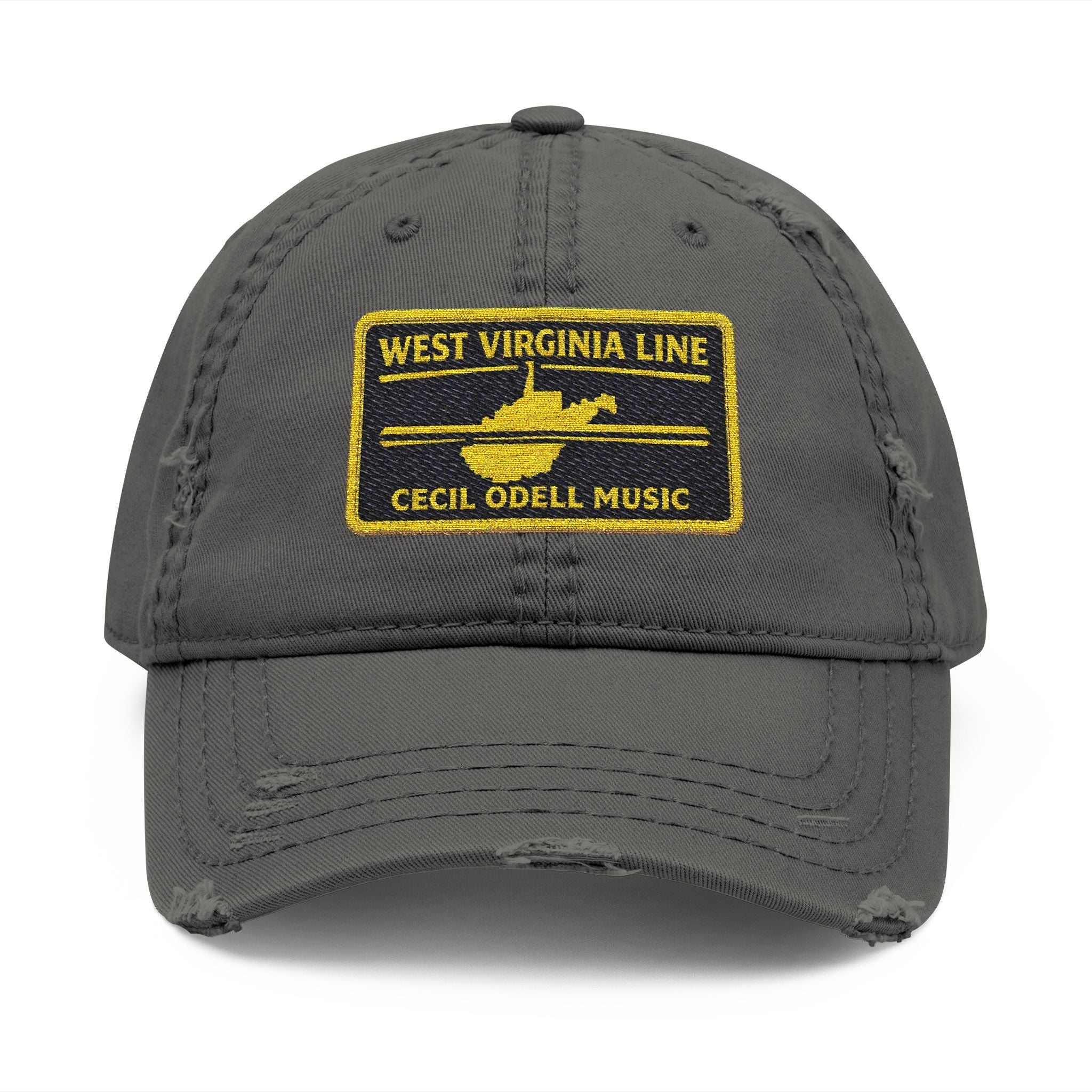Cecil Odell Music West Virginia Line Distressed Dad Hat - Cecil Odell Music