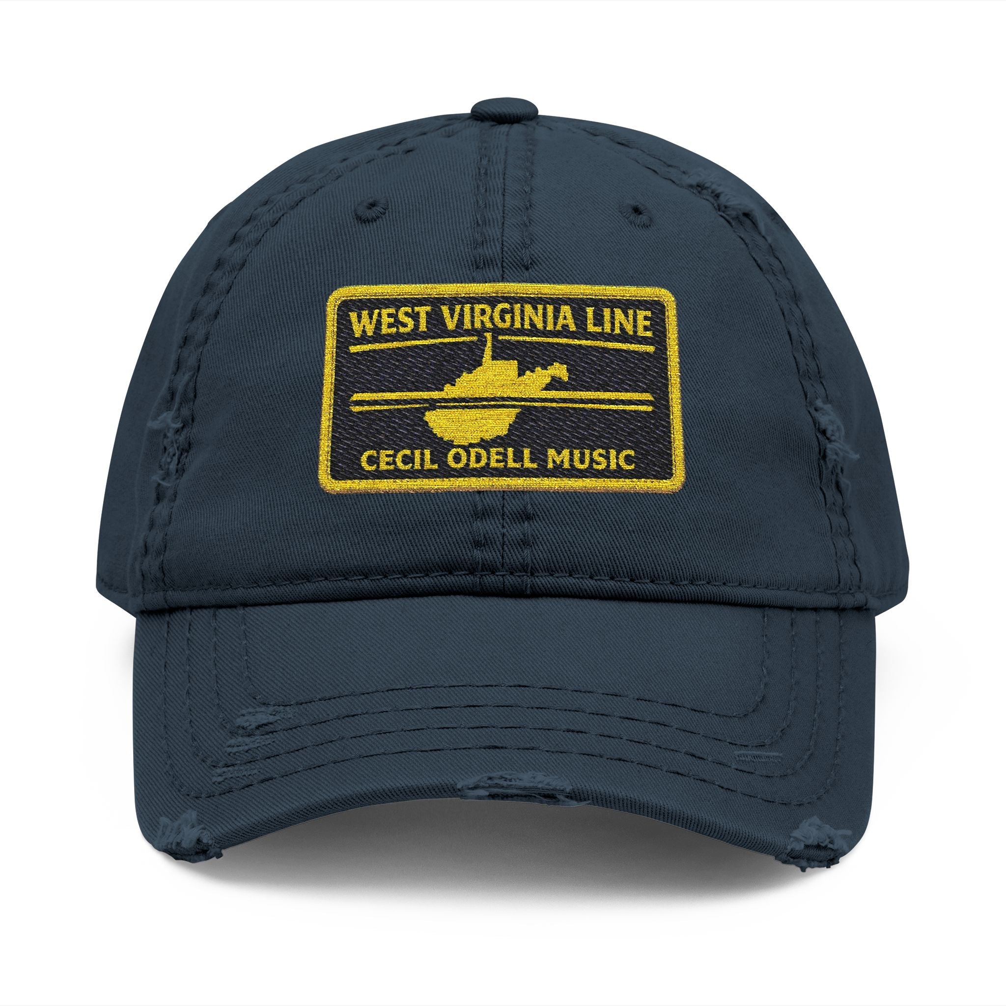 Cecil Odell Music West Virginia Line Distressed Dad Hat - Cecil Odell Music