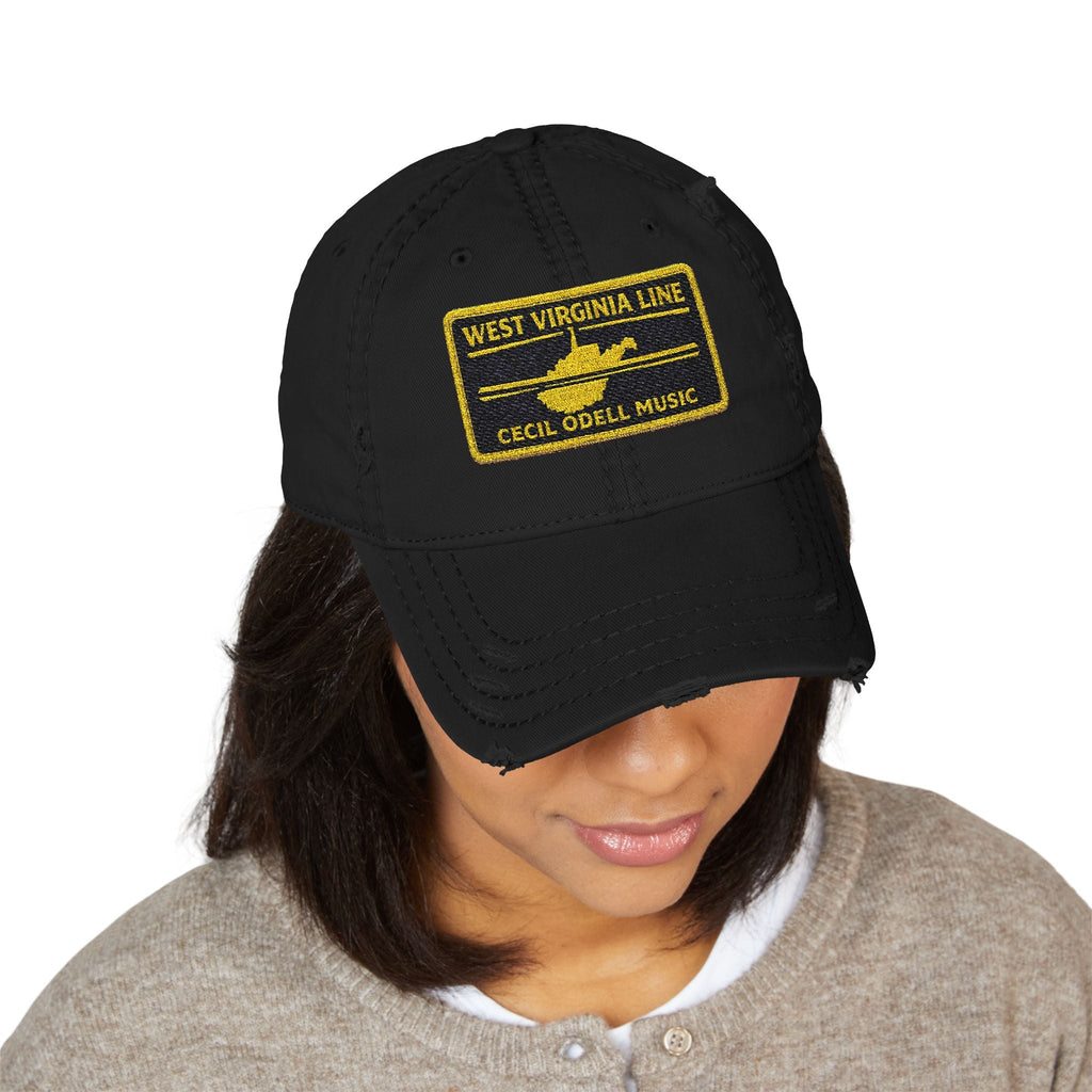 Cecil Odell Music West Virginia Line Distressed Dad Hat - Cecil Odell Music