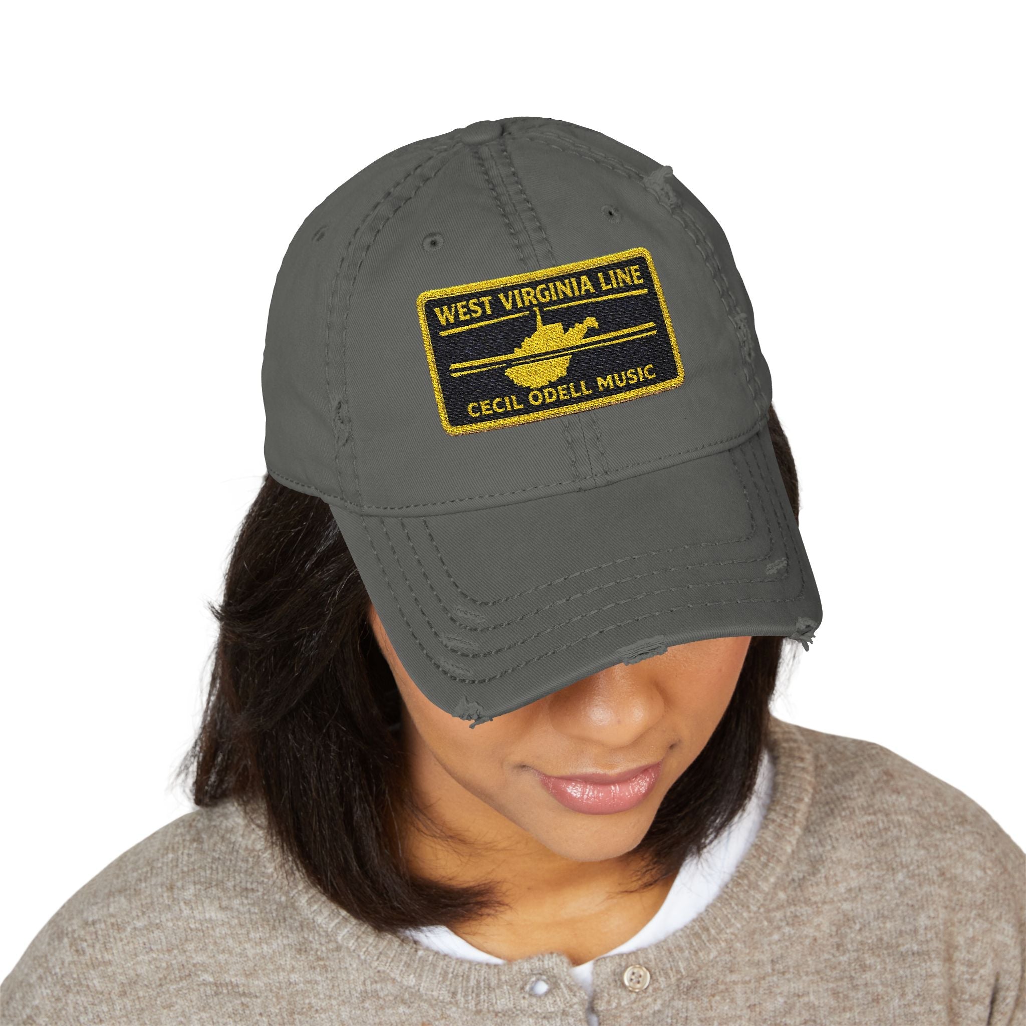 Cecil Odell Music West Virginia Line Distressed Dad Hat - Cecil Odell Music