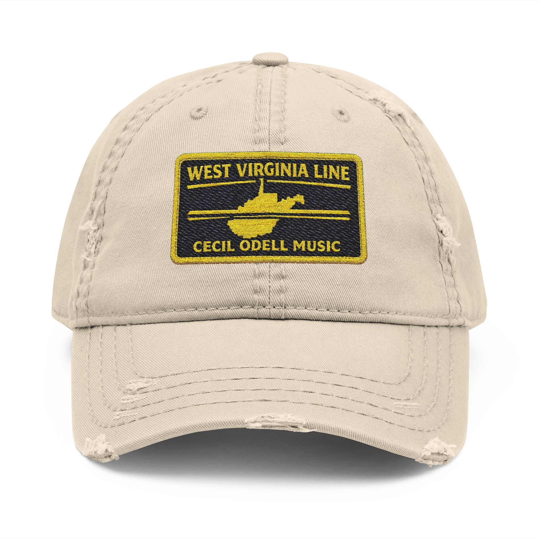 Cecil Odell Music West Virginia Line Distressed Dad Hat - Cecil Odell Music