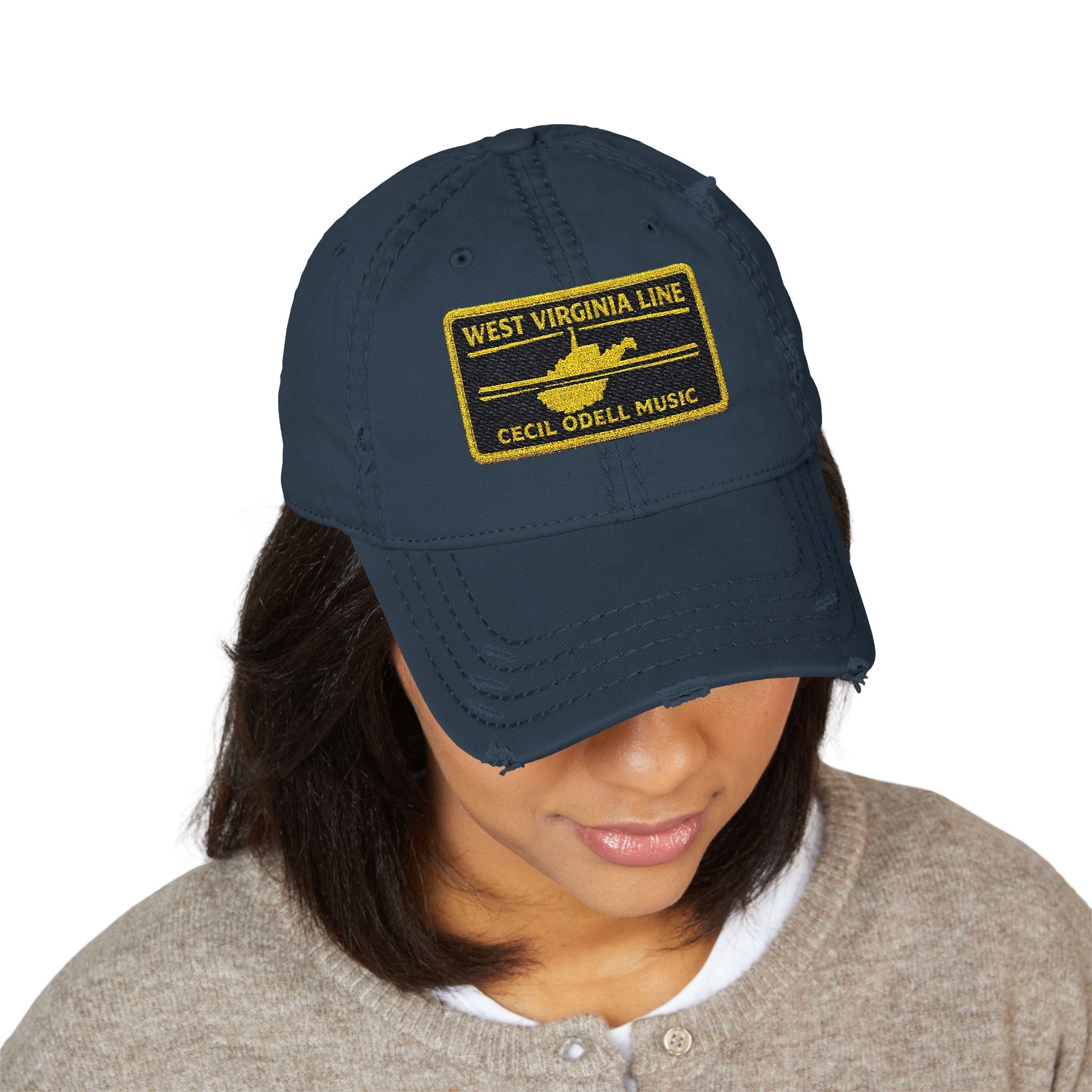 Cecil Odell Music West Virginia Line Distressed Dad Hat - Cecil Odell Music