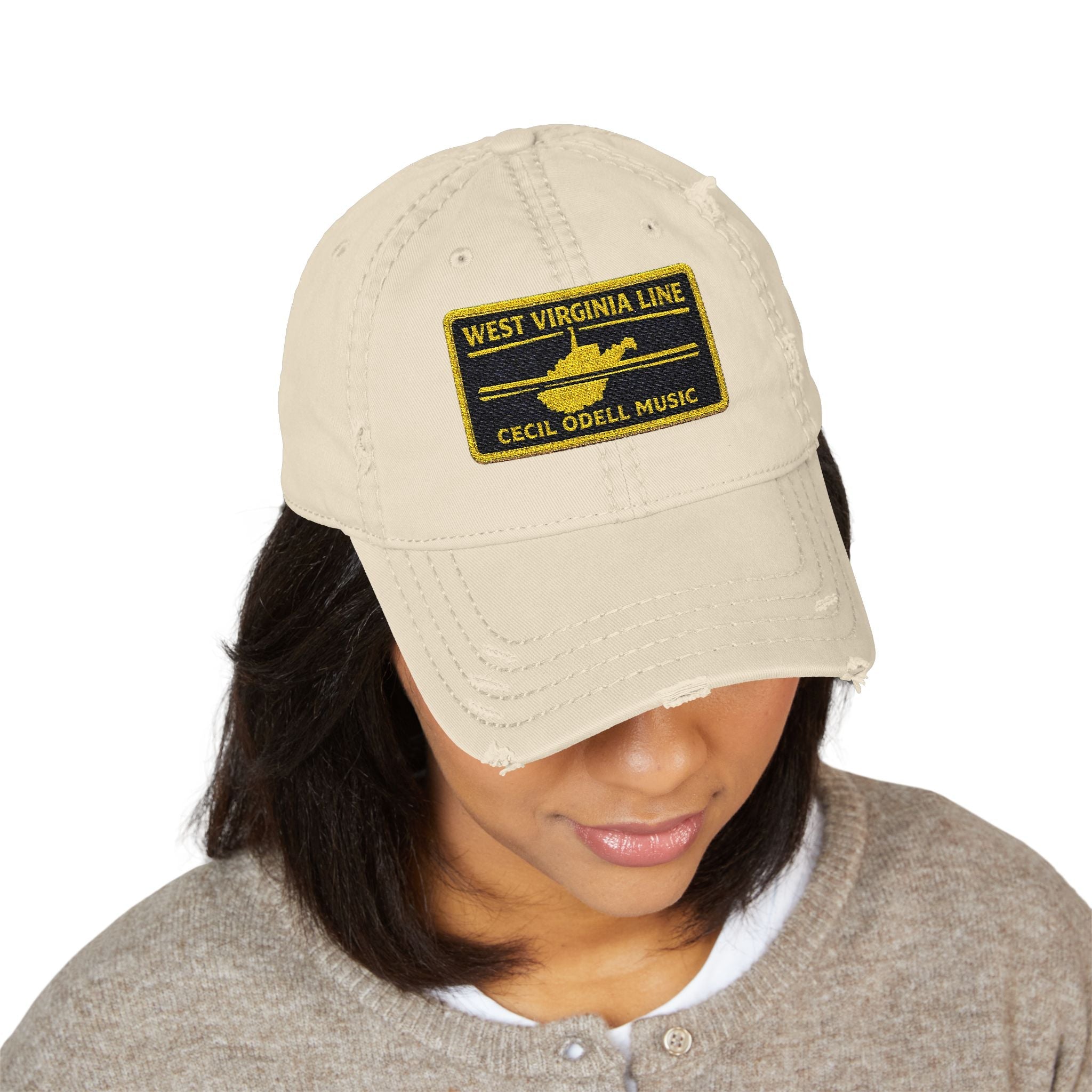 Cecil Odell Music West Virginia Line Distressed Dad Hat - Cecil Odell Music