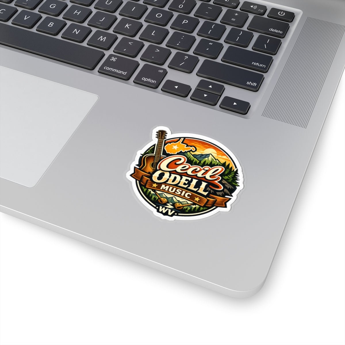 Cecil Odell Music WV Guitar Mountain Sticker: Kiss - Cut Vinyl Decal - Cecil Odell Music