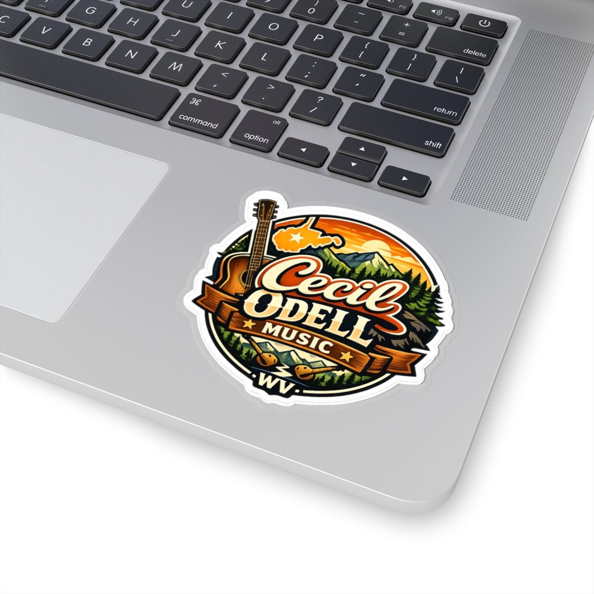Cecil Odell Music WV Guitar Mountain Sticker: Kiss - Cut Vinyl Decal - Cecil Odell Music