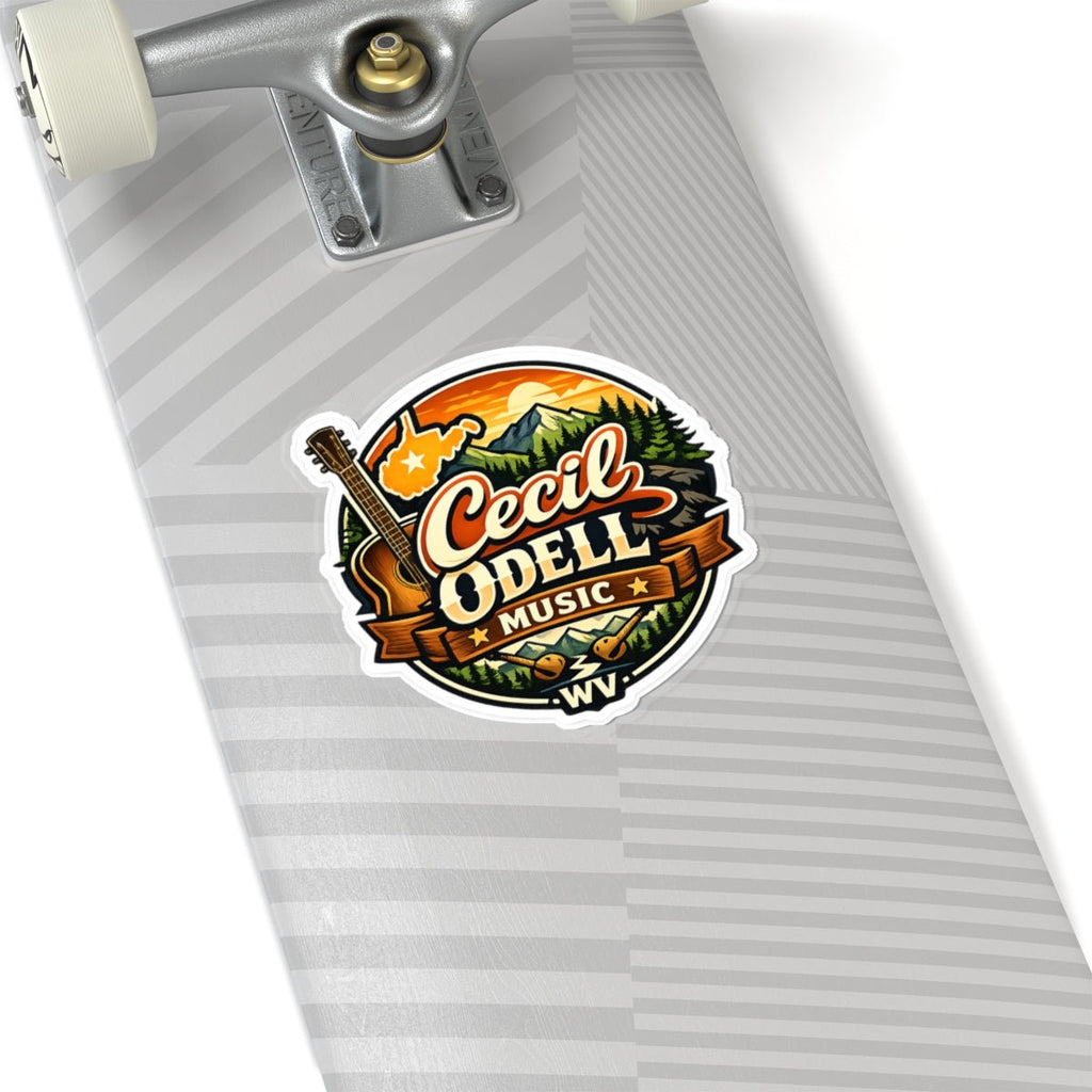 Cecil Odell Music WV Guitar Mountain Sticker: Kiss - Cut Vinyl Decal - Cecil Odell Music