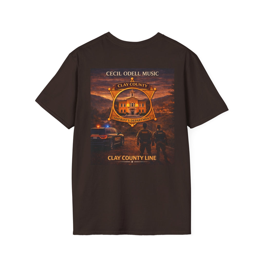 Clay County Line T-Shirt: Cecil Odell Music Fire & Rescue Badge Tee - Cecil Odell Music