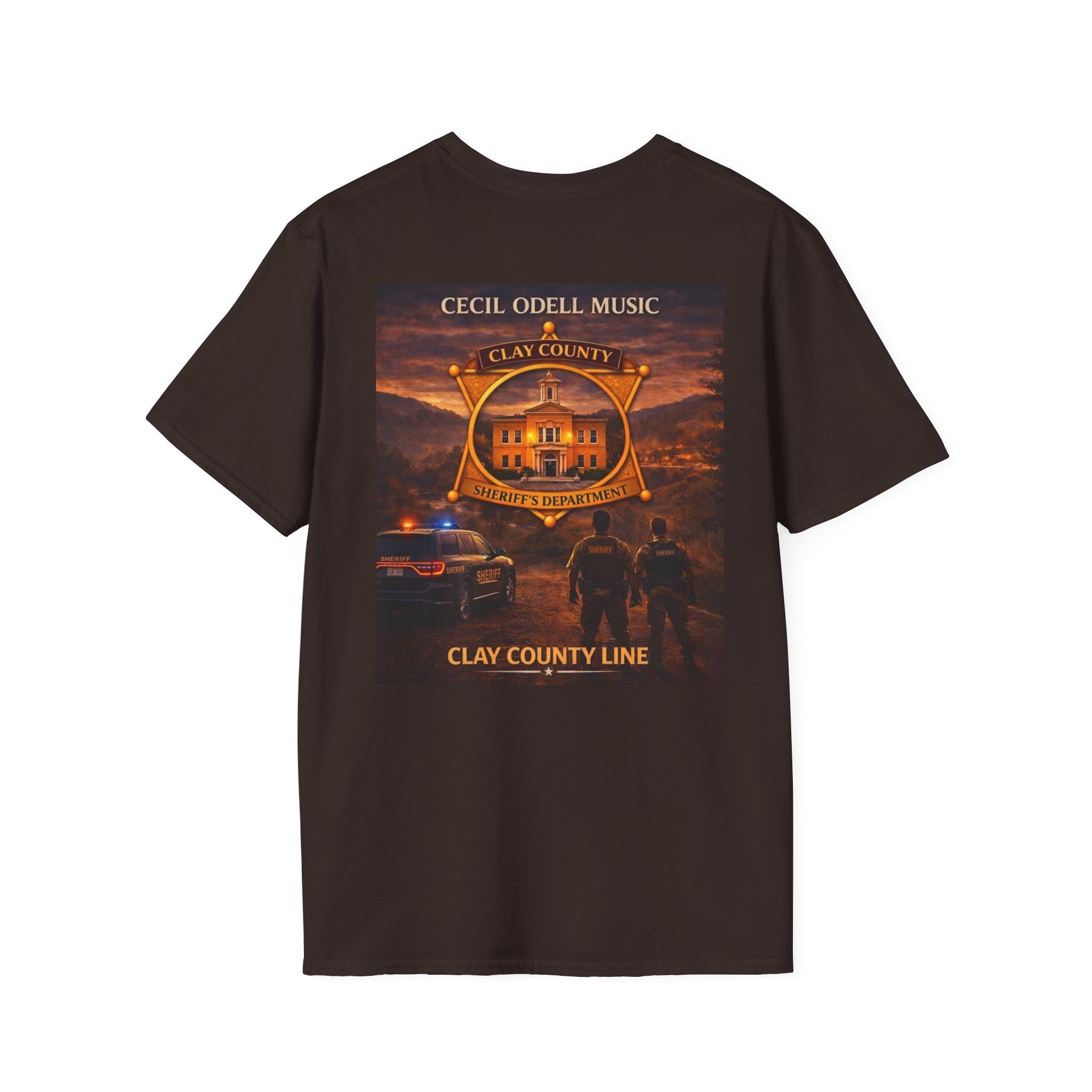 Clay County Line T-Shirt: Cecil Odell Music Fire & Rescue Badge Tee - Cecil Odell Music