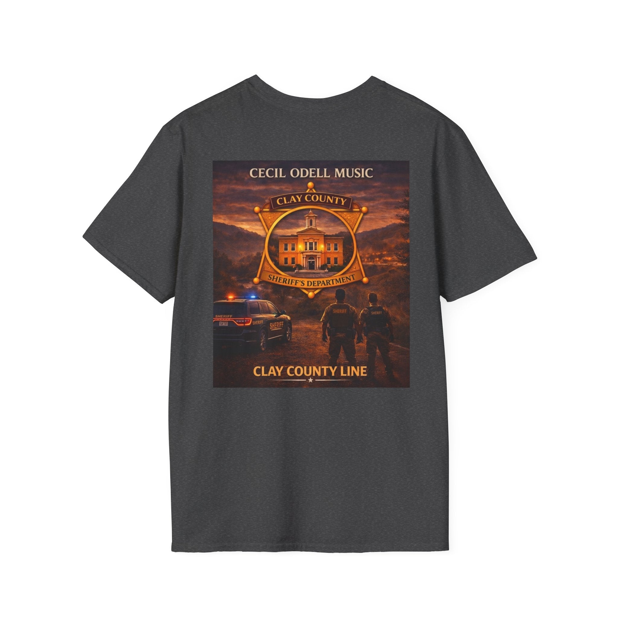 Clay County Line T-Shirt: Cecil Odell Music Fire & Rescue Badge Tee - Cecil Odell Music