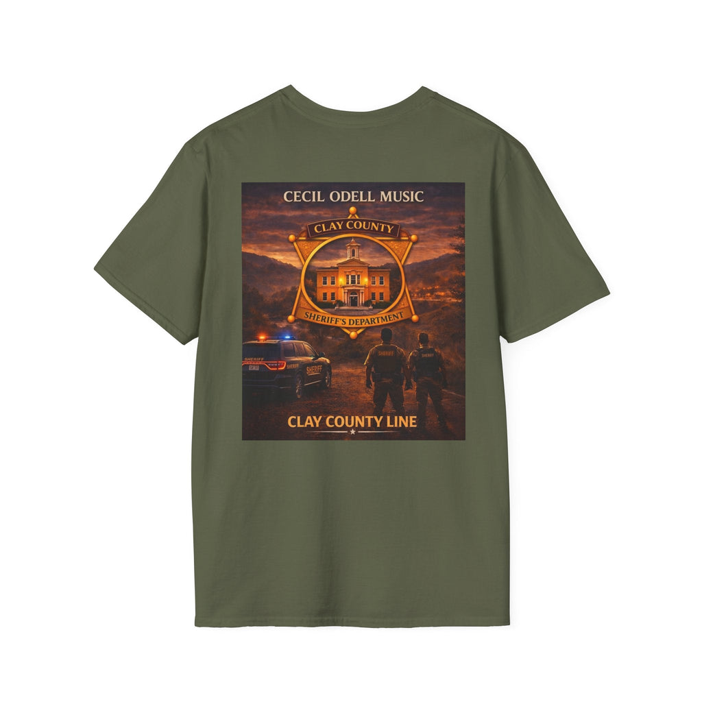 Clay County Line T-Shirt: Cecil Odell Music Fire & Rescue Badge Tee - Cecil Odell Music