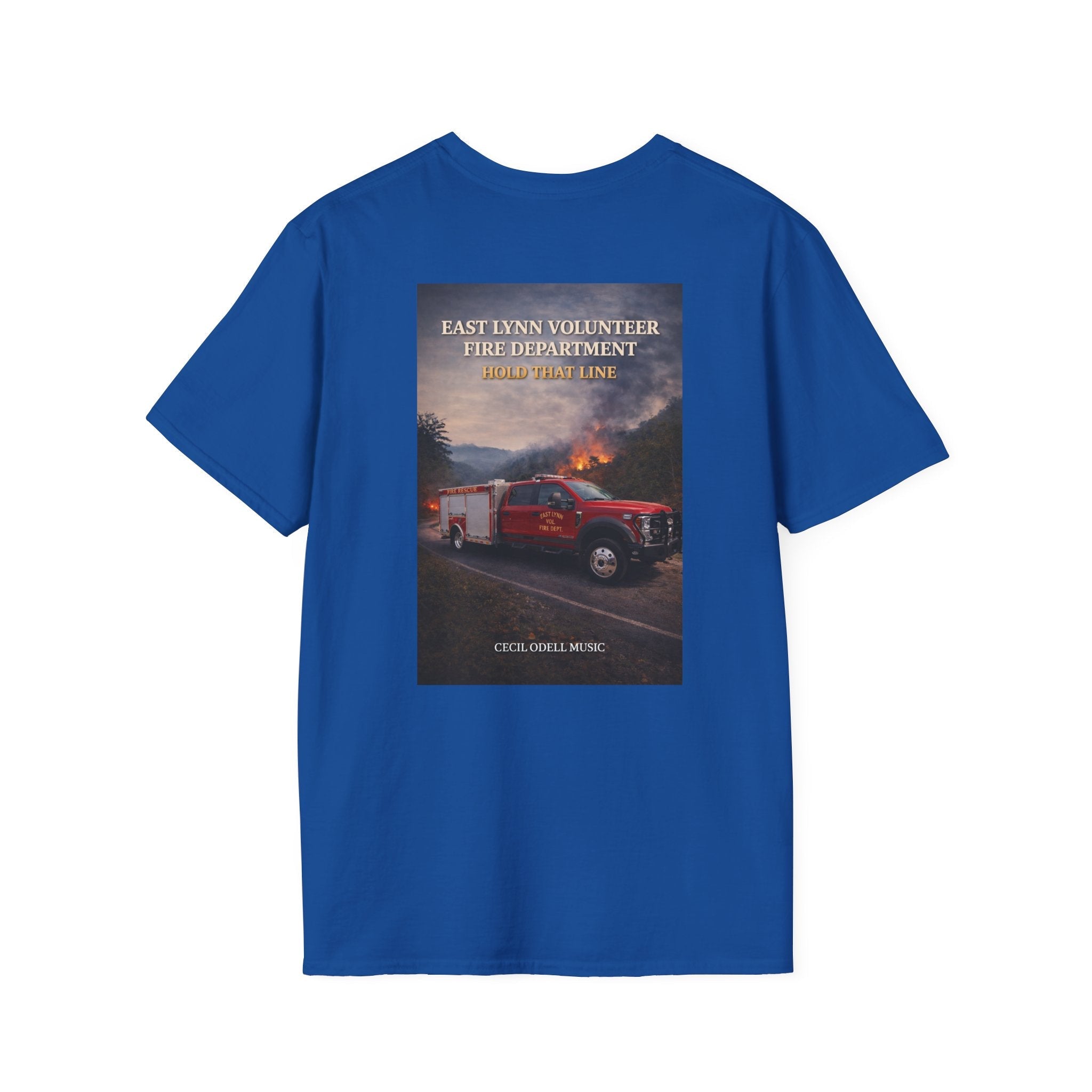 Fire Rescue T-Shirt: East Lynn Volunteer Fire Department West Virginia Line Crew Shirt - Cecil Odell Music