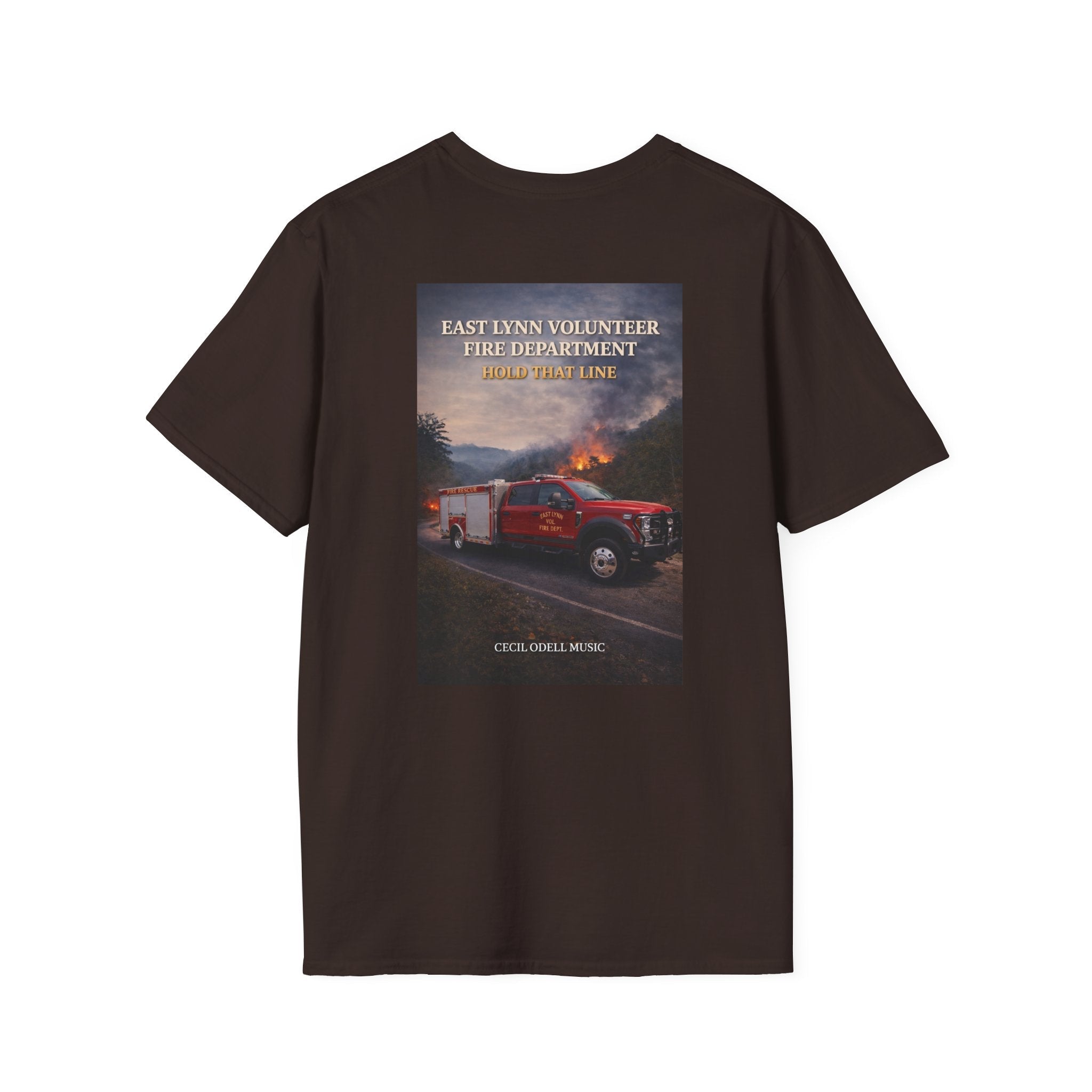 Fire Rescue T-Shirt: East Lynn Volunteer Fire Department West Virginia Line Crew Shirt - Cecil Odell Music