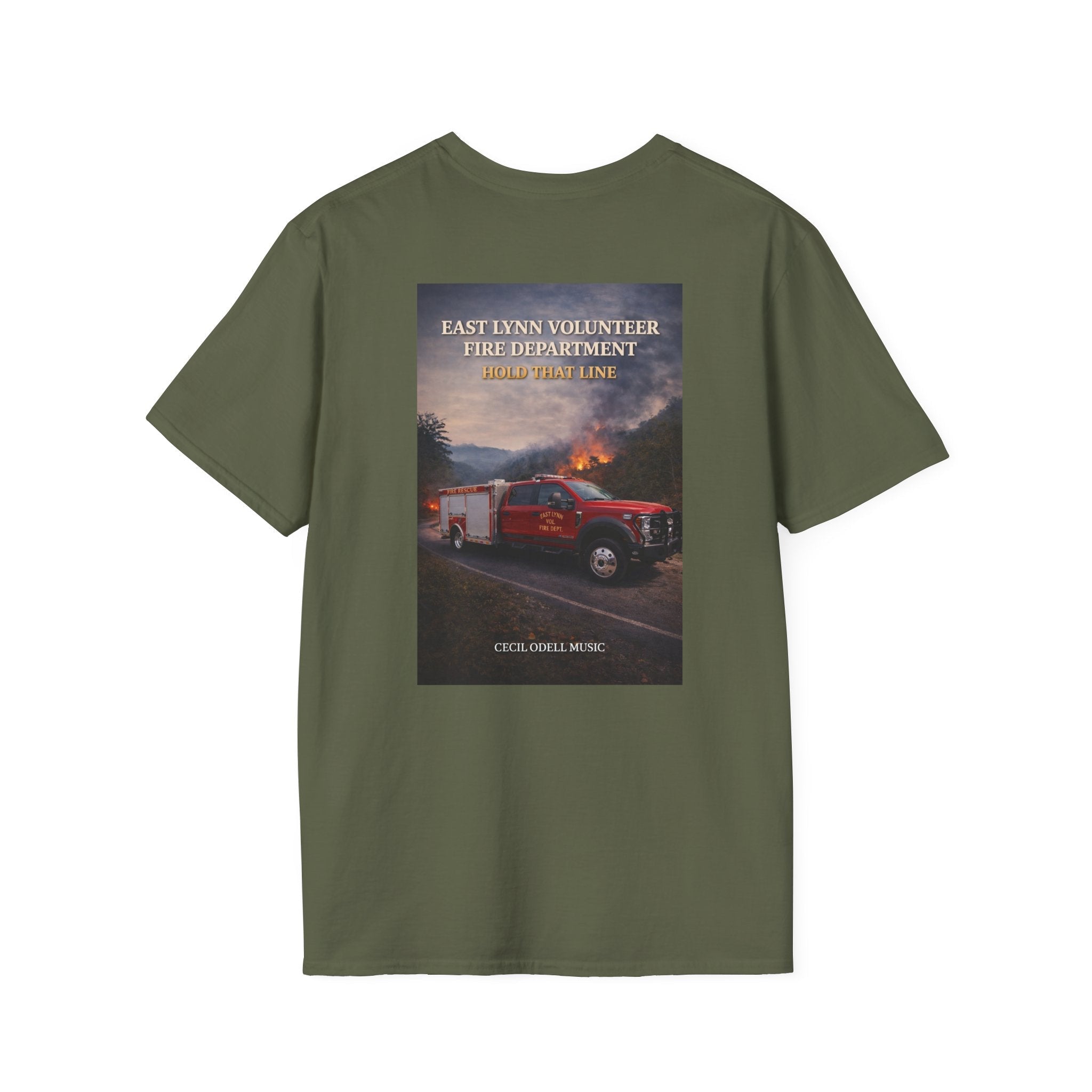Fire Rescue T-Shirt: East Lynn Volunteer Fire Department West Virginia Line Crew Shirt - Cecil Odell Music