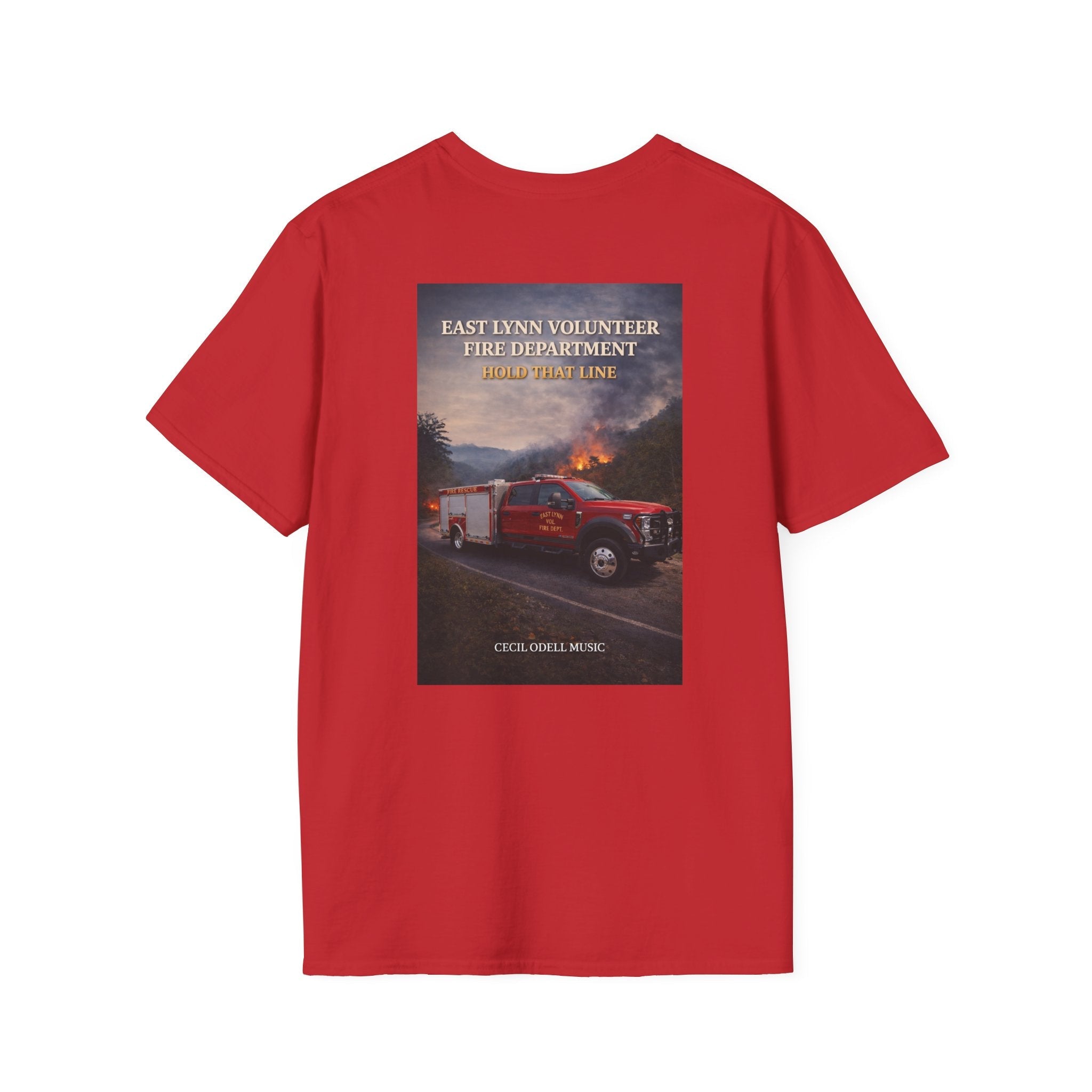 Fire Rescue T-Shirt: East Lynn Volunteer Fire Department West Virginia Line Crew Shirt - Cecil Odell Music