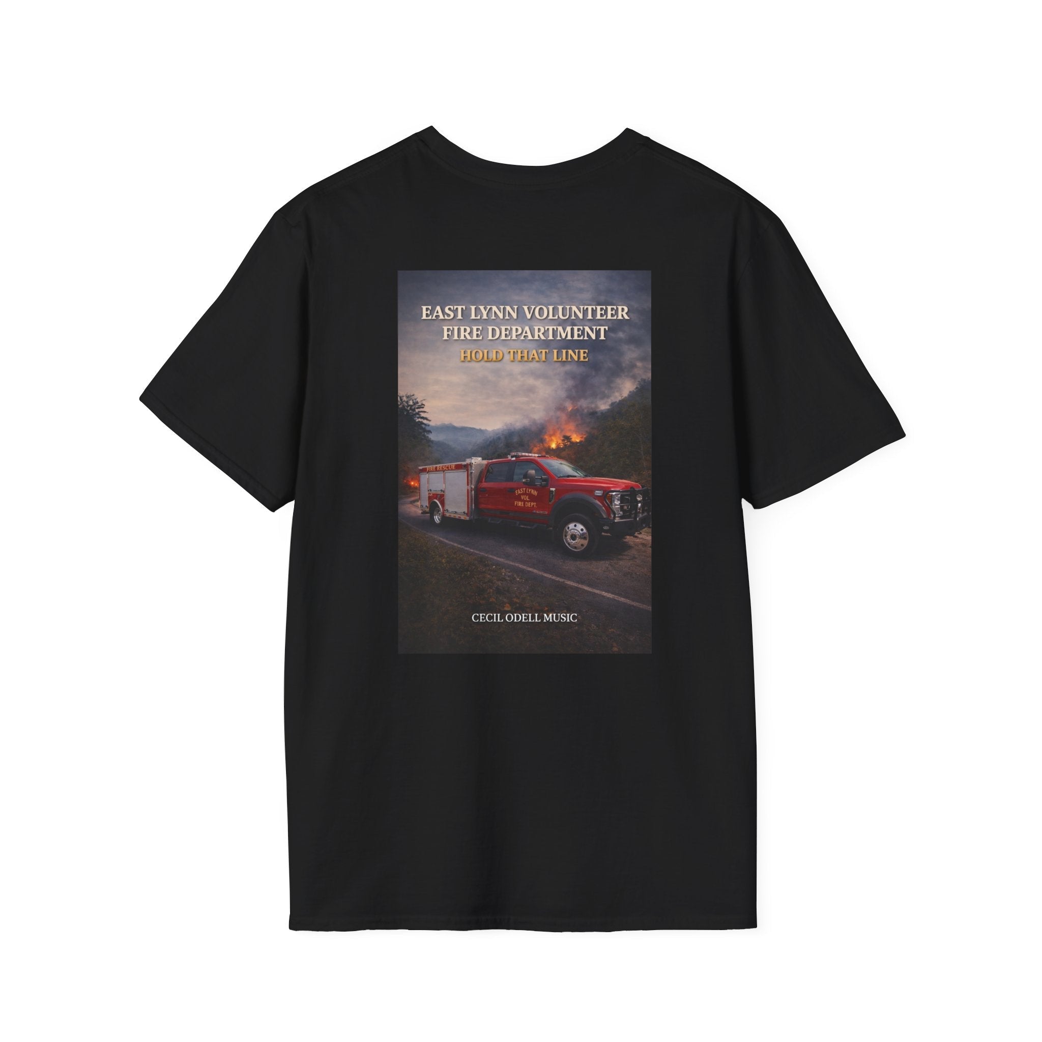 Fire Rescue T-Shirt: East Lynn Volunteer Fire Department West Virginia Line Crew Shirt - Cecil Odell Music