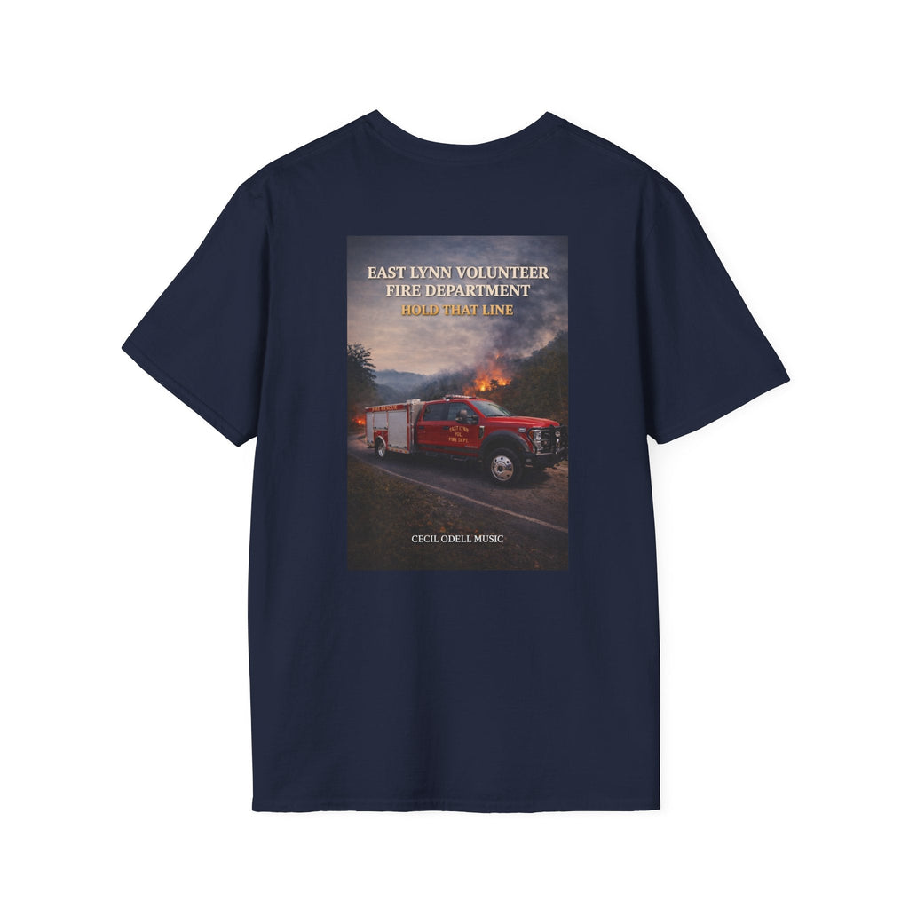 Fire Rescue T-Shirt: East Lynn Volunteer Fire Department West Virginia Line Crew Shirt - Cecil Odell Music