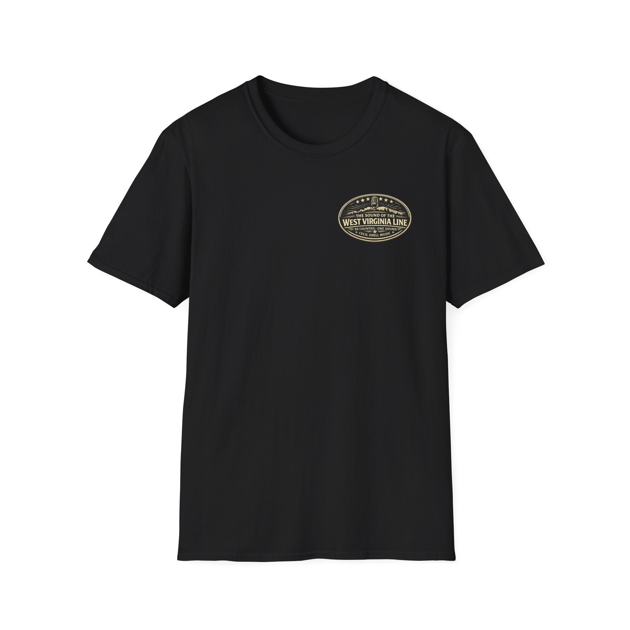 Fire Truck Graphic T-Shirt: “Red on Route Sixty” Front Patch & Back Rescue Design - Cecil Odell Music