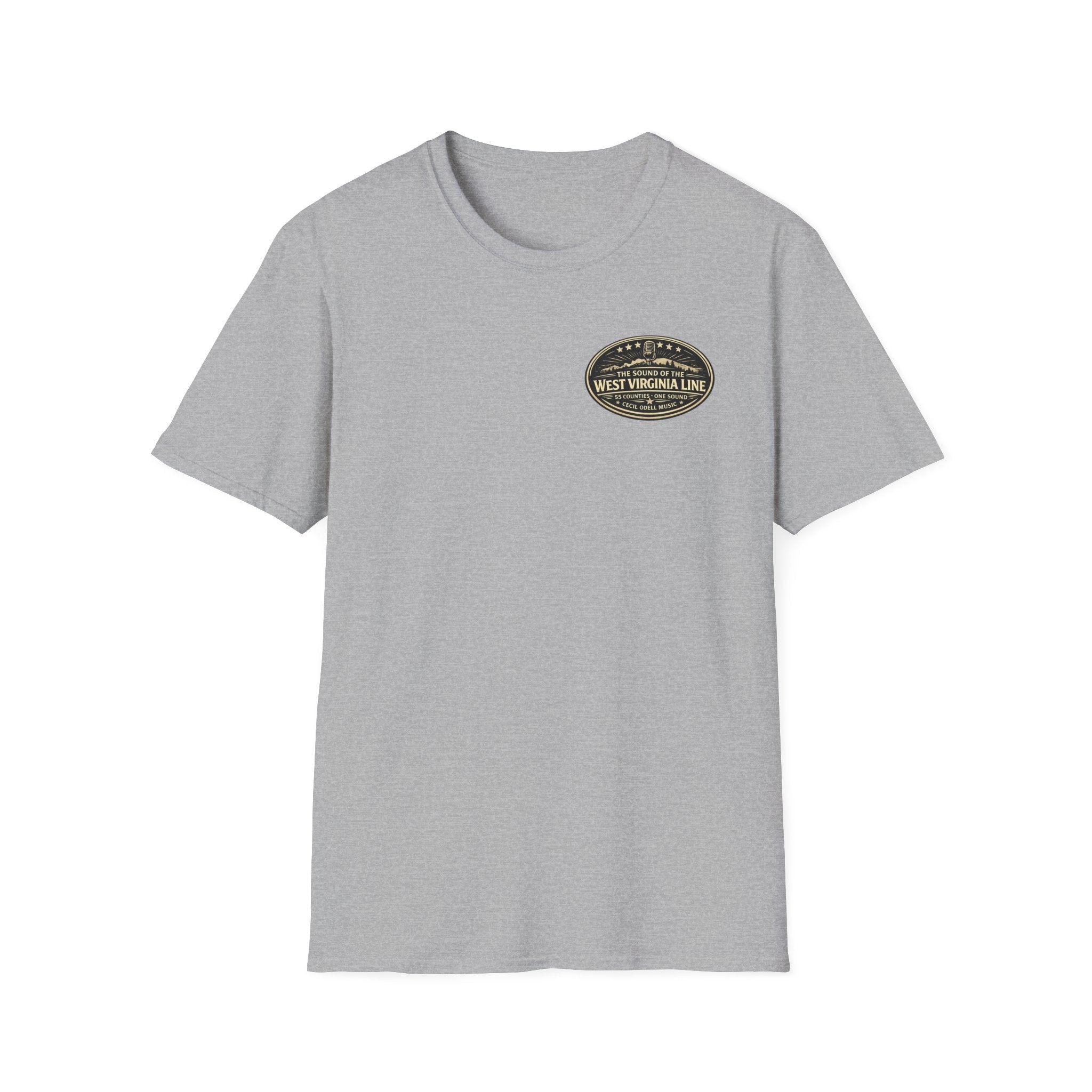 Fire Truck Graphic T-Shirt: “Red on Route Sixty” Front Patch & Back Rescue Design - Cecil Odell Music